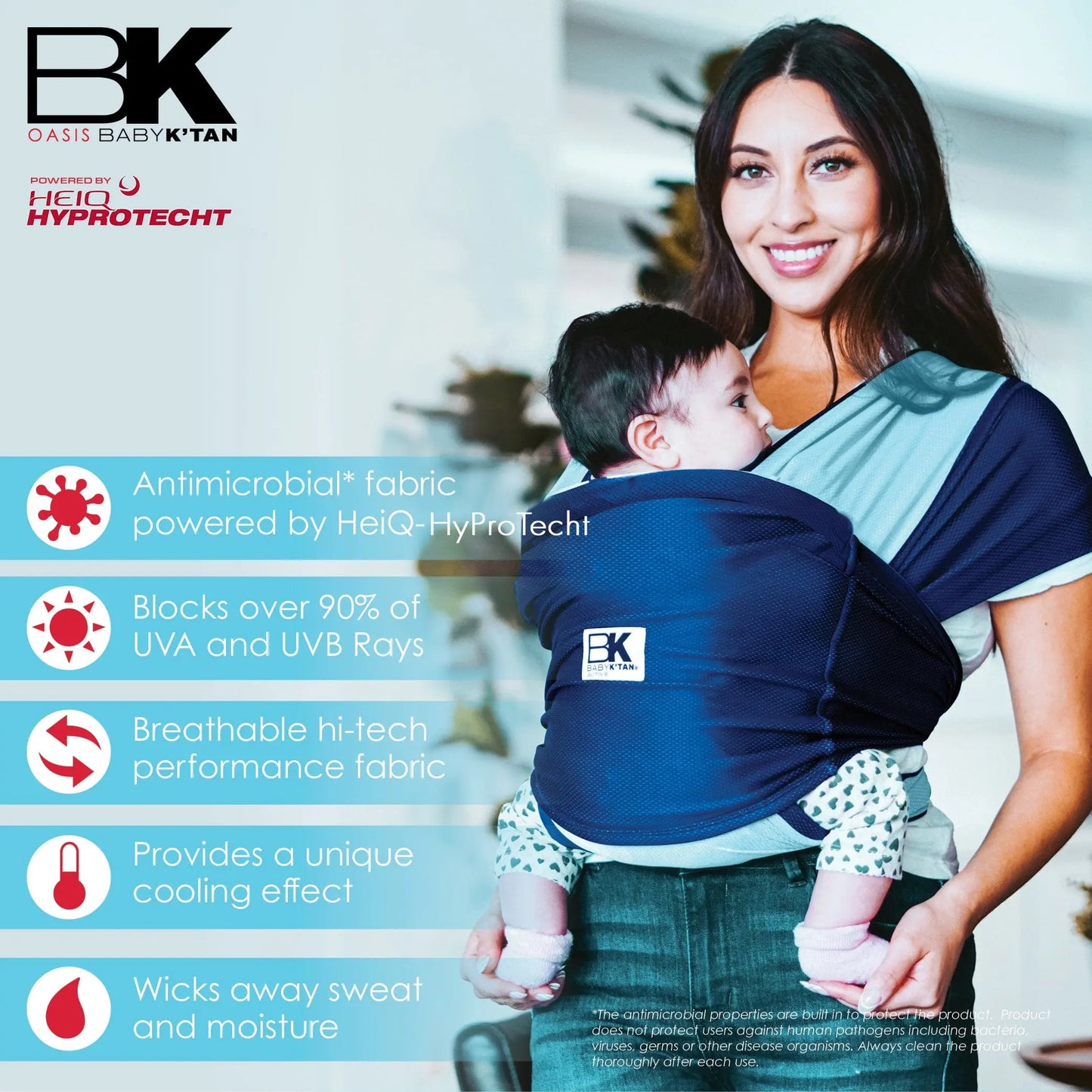 Baby K'tan Active Oasis Baby Carrier Blue Turquoise Baby K'tan