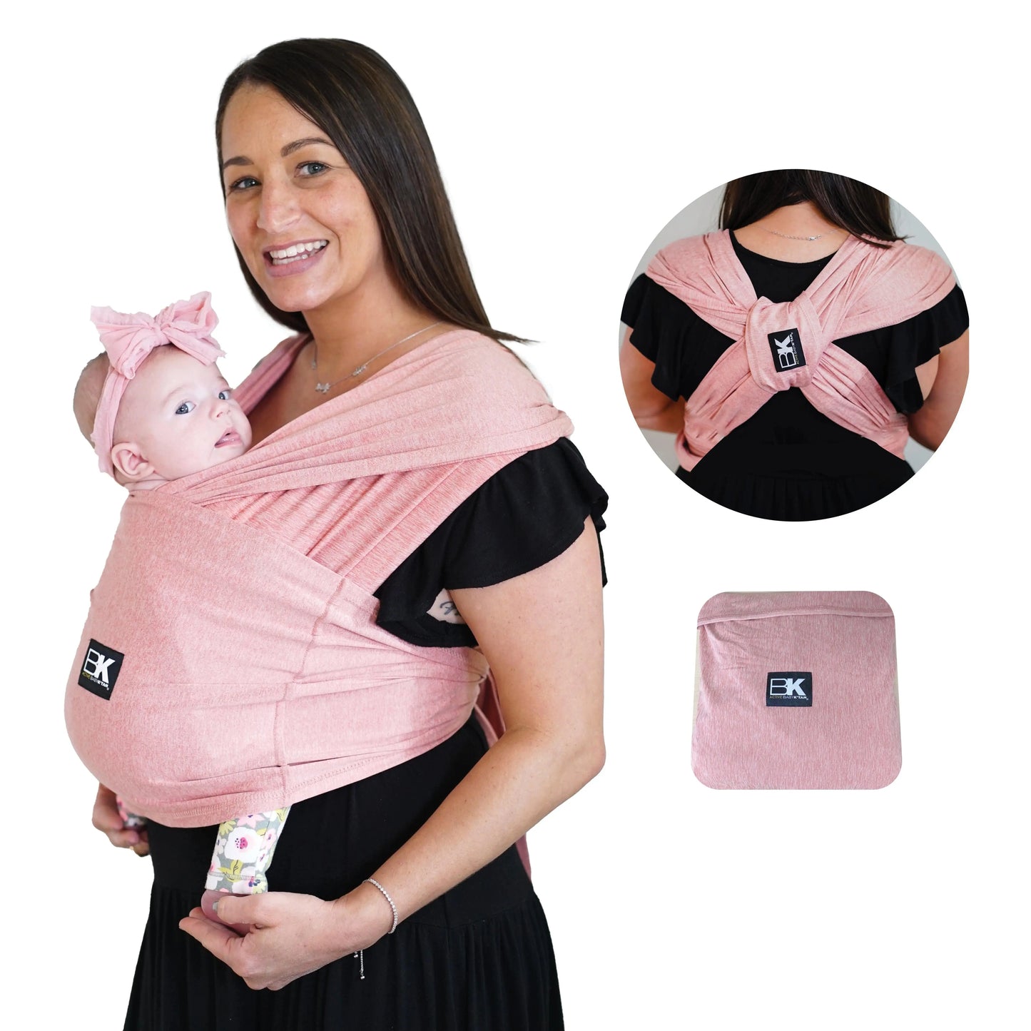 Baby K'tan Active Yoga Baby Carrier Heather Coral Baby K'tan