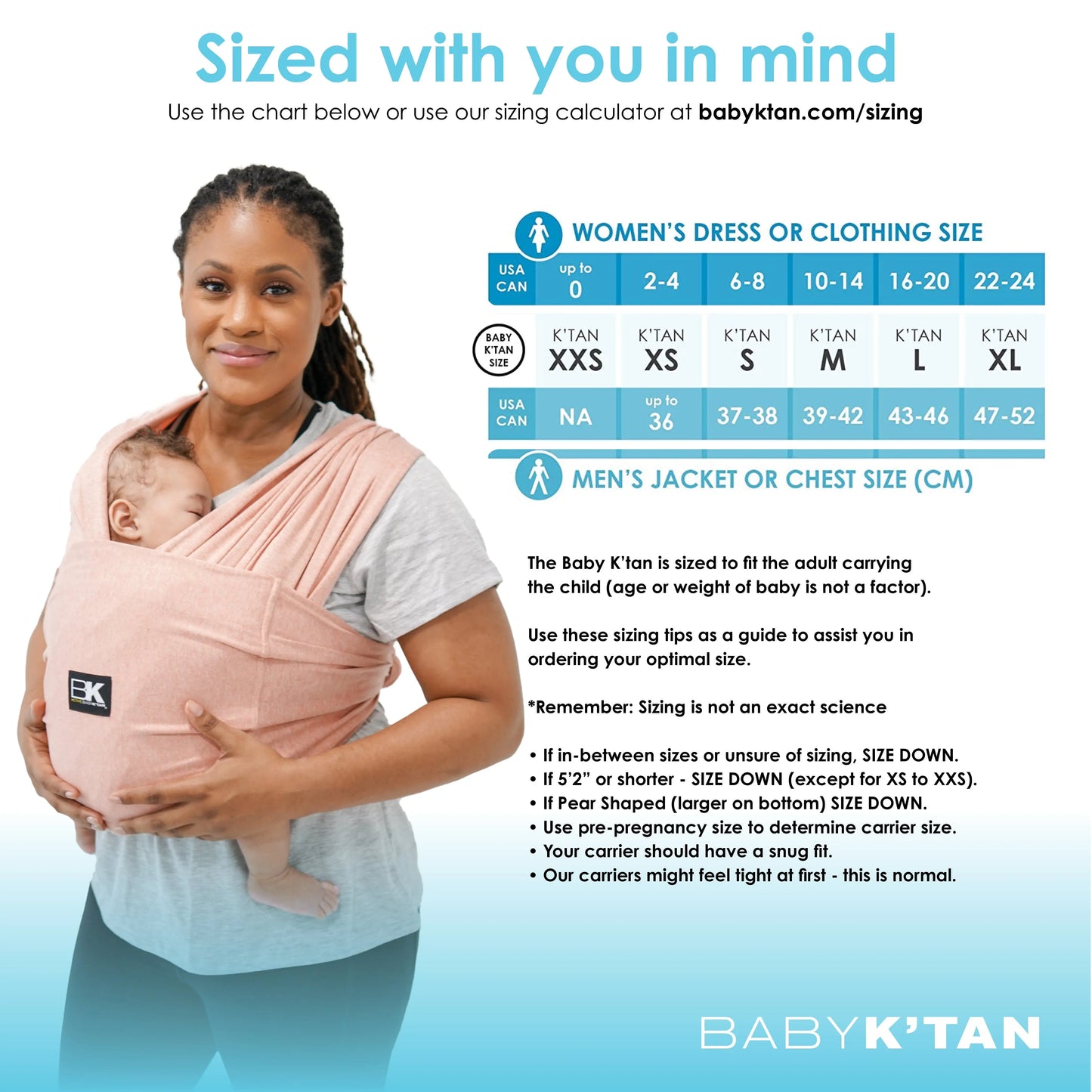 Baby K'tan Active Yoga Baby Carrier Heather Coral Baby K'tan
