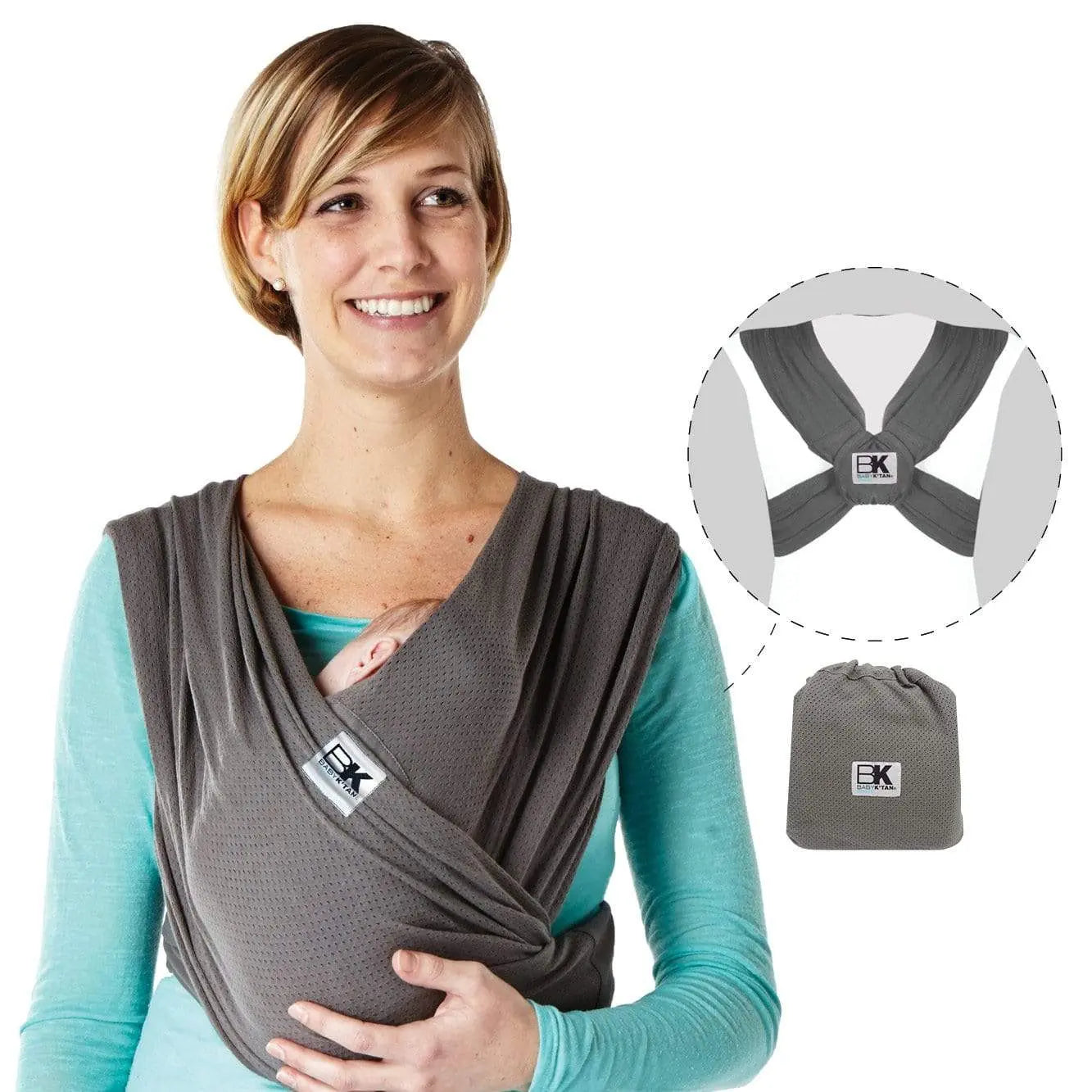 Baby K'tan Breeze Baby Carrier Charcoal Baby K'tan