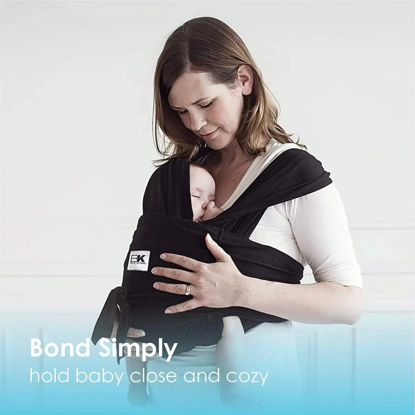 Baby K'tan Original Baby Carrier Black Wrap Style Cotton Hands Free Baby K'tan