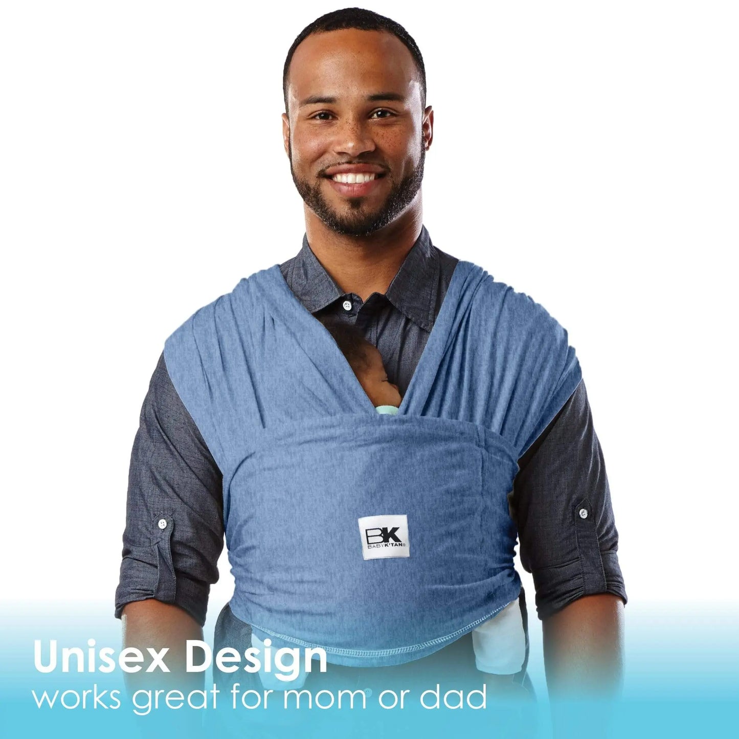 Baby K'tan Original Baby Carrier Denim Wrap Style Hands-Free Cotton Carrier Baby K'tan