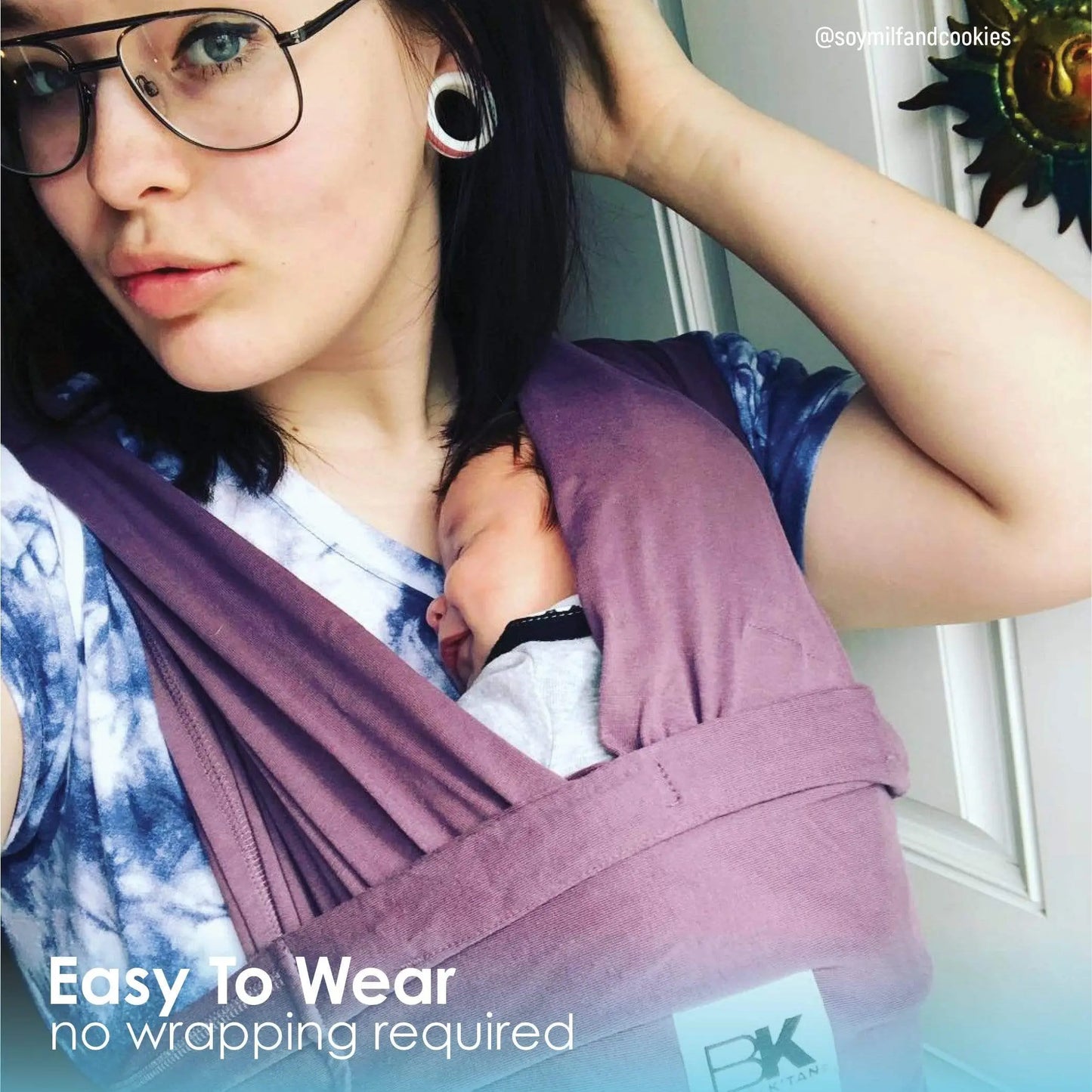 Baby K'tan Original Baby Carrier Eggplant Baby K'tan