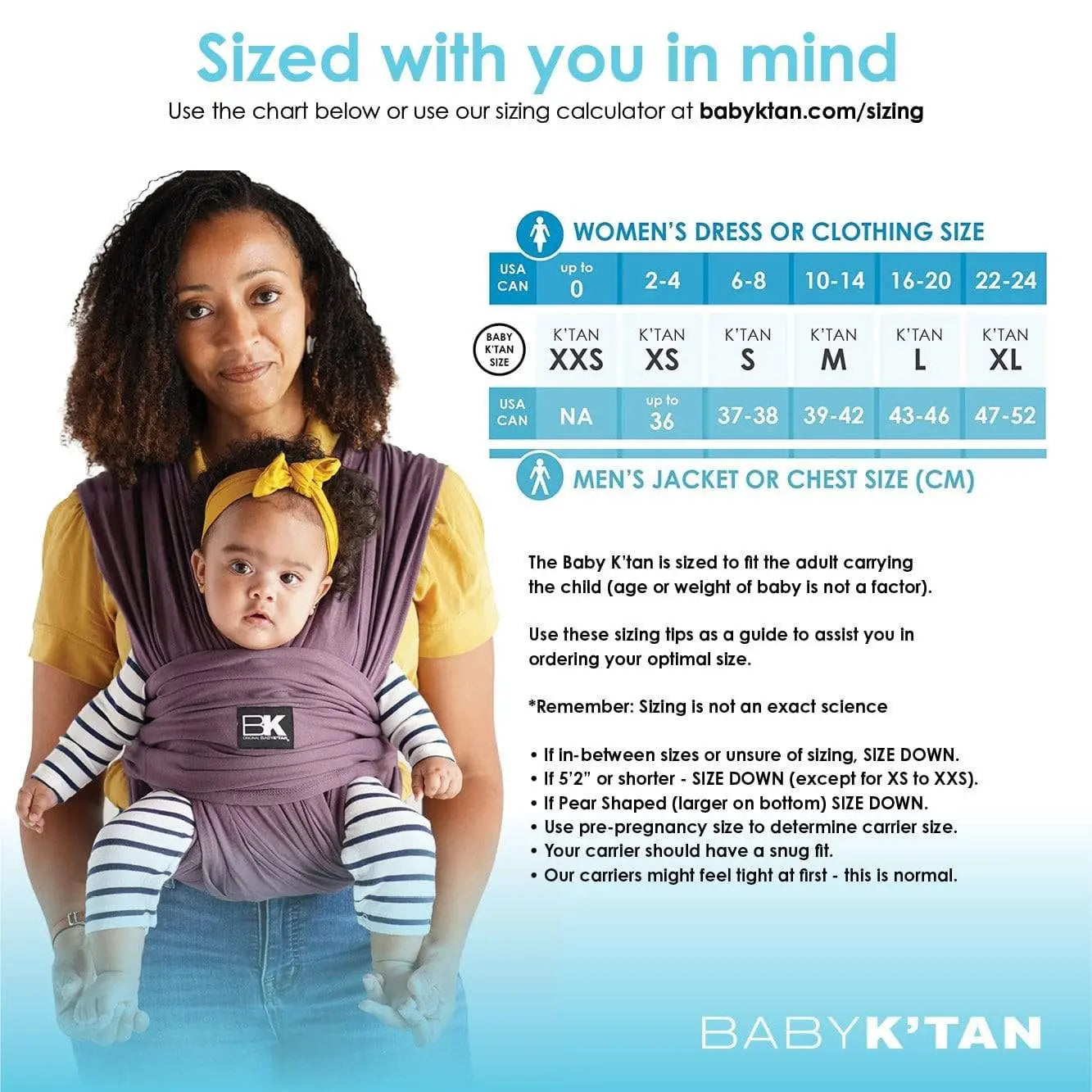 Baby K'tan Original Baby Carrier Eggplant Baby K'tan