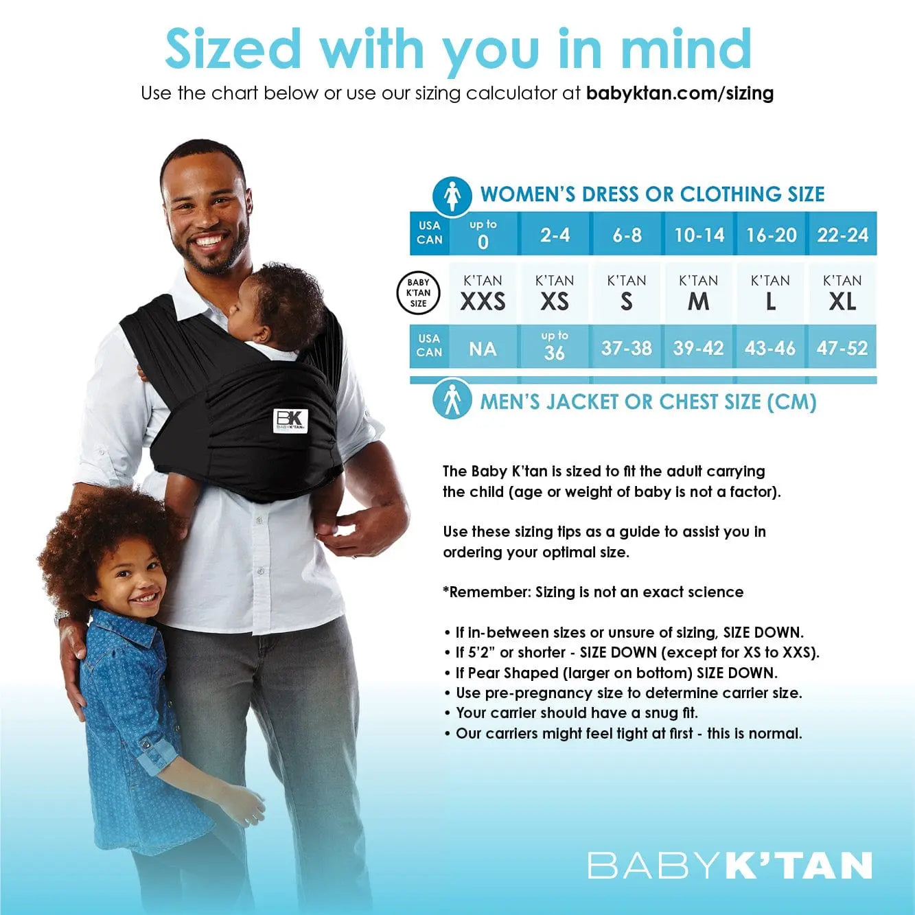 Baby K'tan Breeze Baby Carrier Black Baby K'tan