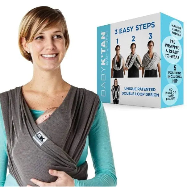 Baby K'tan Breeze Baby Carrier Charcoal Baby K'tan