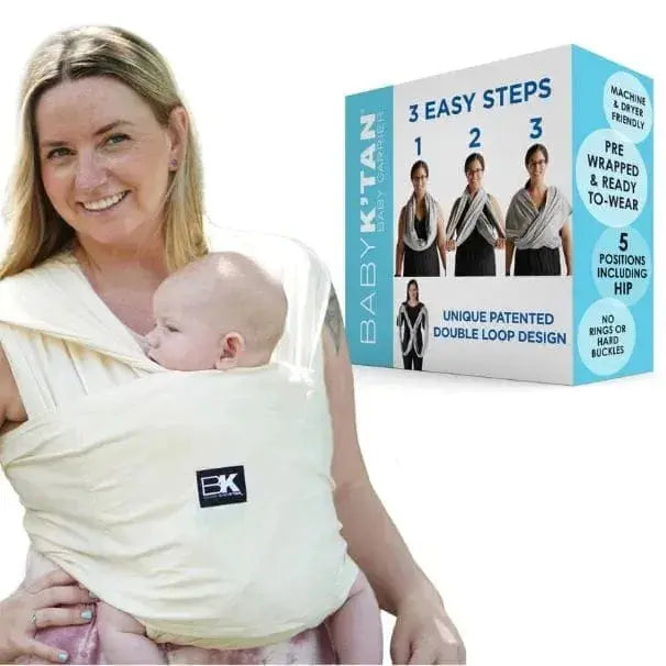 Baby K'tan Organic Baby Carrier Natural Cotton Wrap Style Baby K'tan