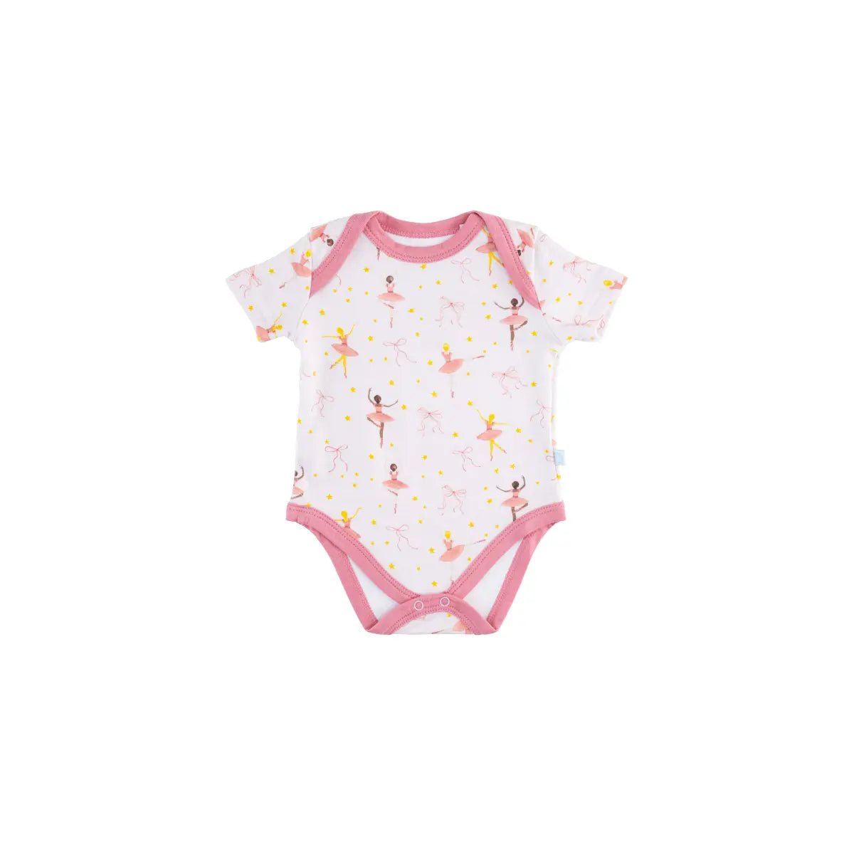 Baby Short Sleeve Bamboo Bodysuit for Infants Gentle and Breathable LuxeWeave Fabric.