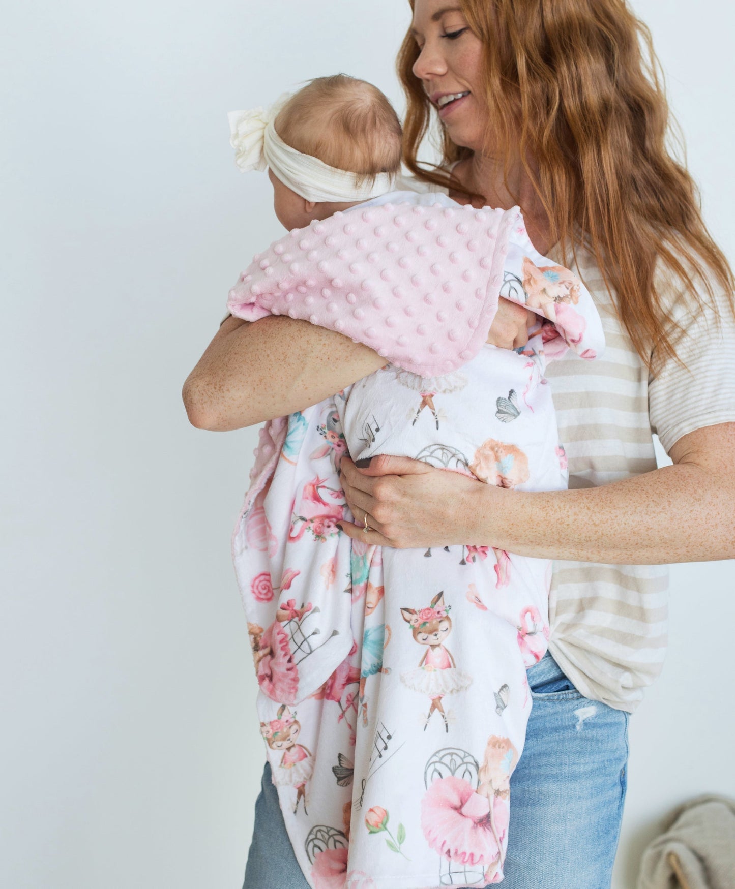 Baby And Toddler Minky Blanket With Ballerina Designs Honey Lemonade