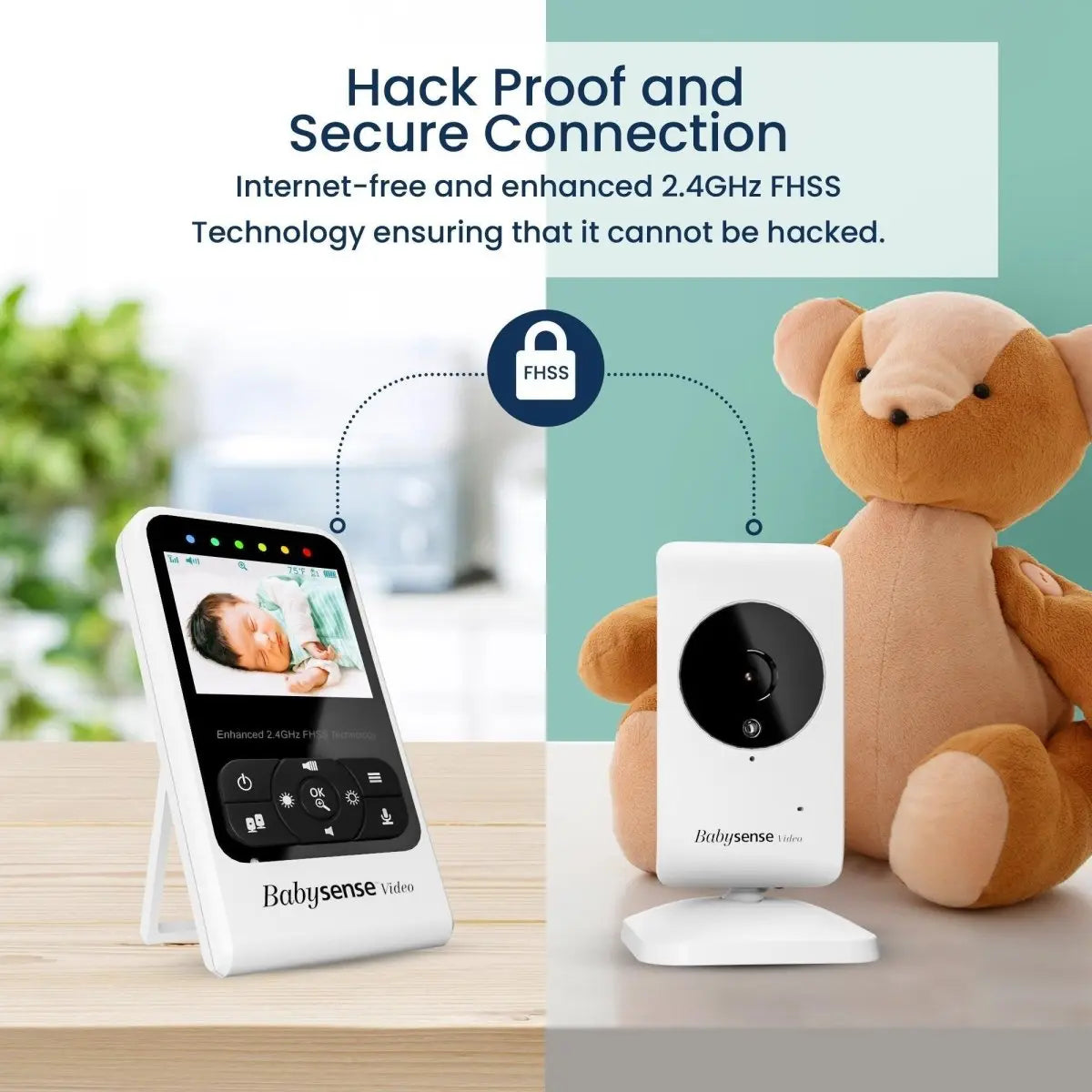 Babysense 7 and V24 Video Baby Monitor with Breathing Motion Detection Babysense