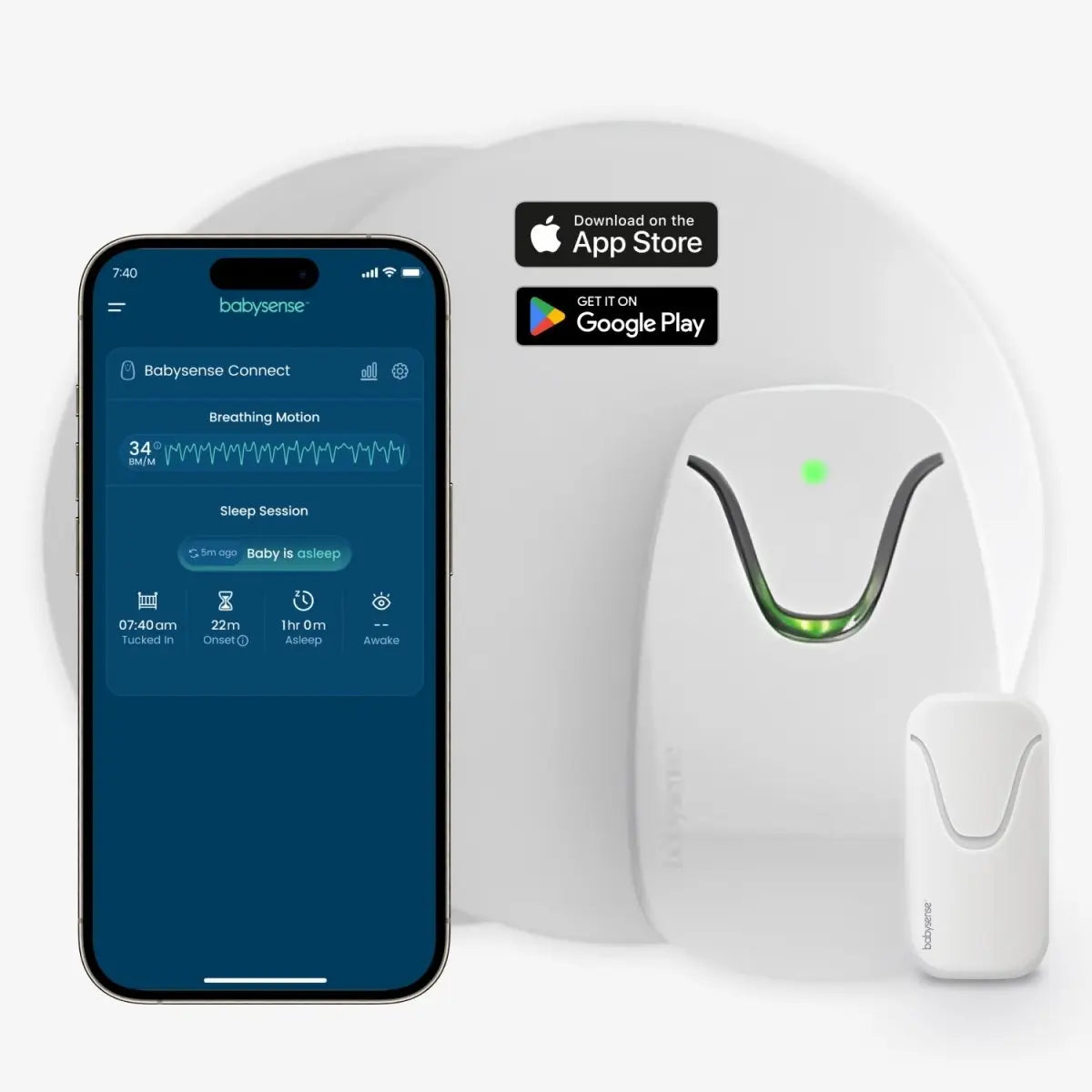 Babysense Connect Sleep Monitor Baby Breathing Motion Tracker Babysense