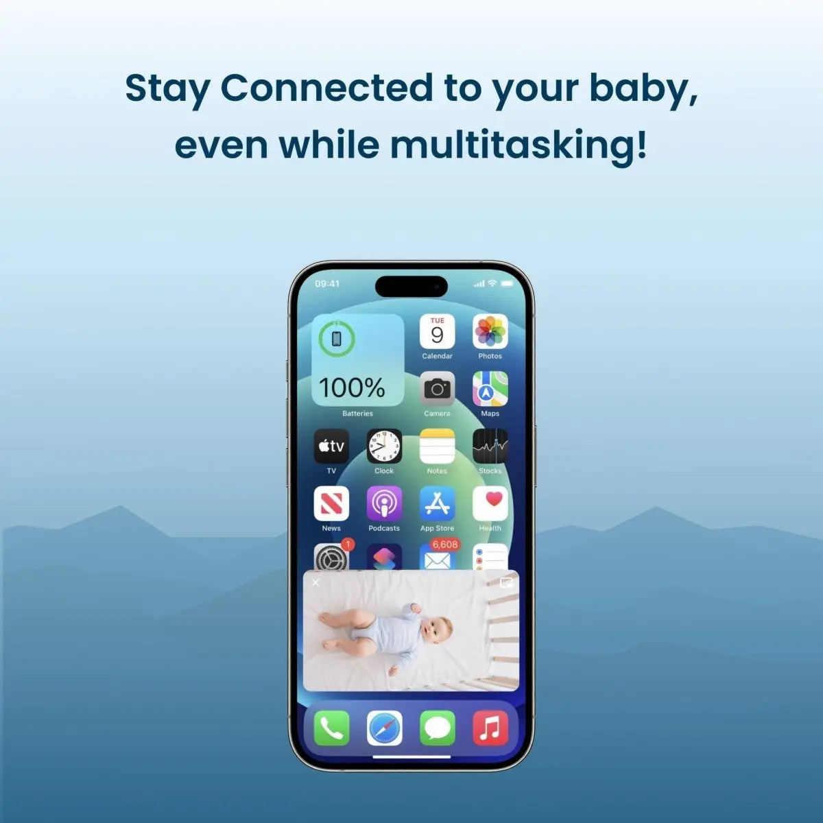 Babysense Safe Sleep Smart Nursery Video Baby Monitor with Breathing Motion Detection Night Light and Sound Machine Babysense