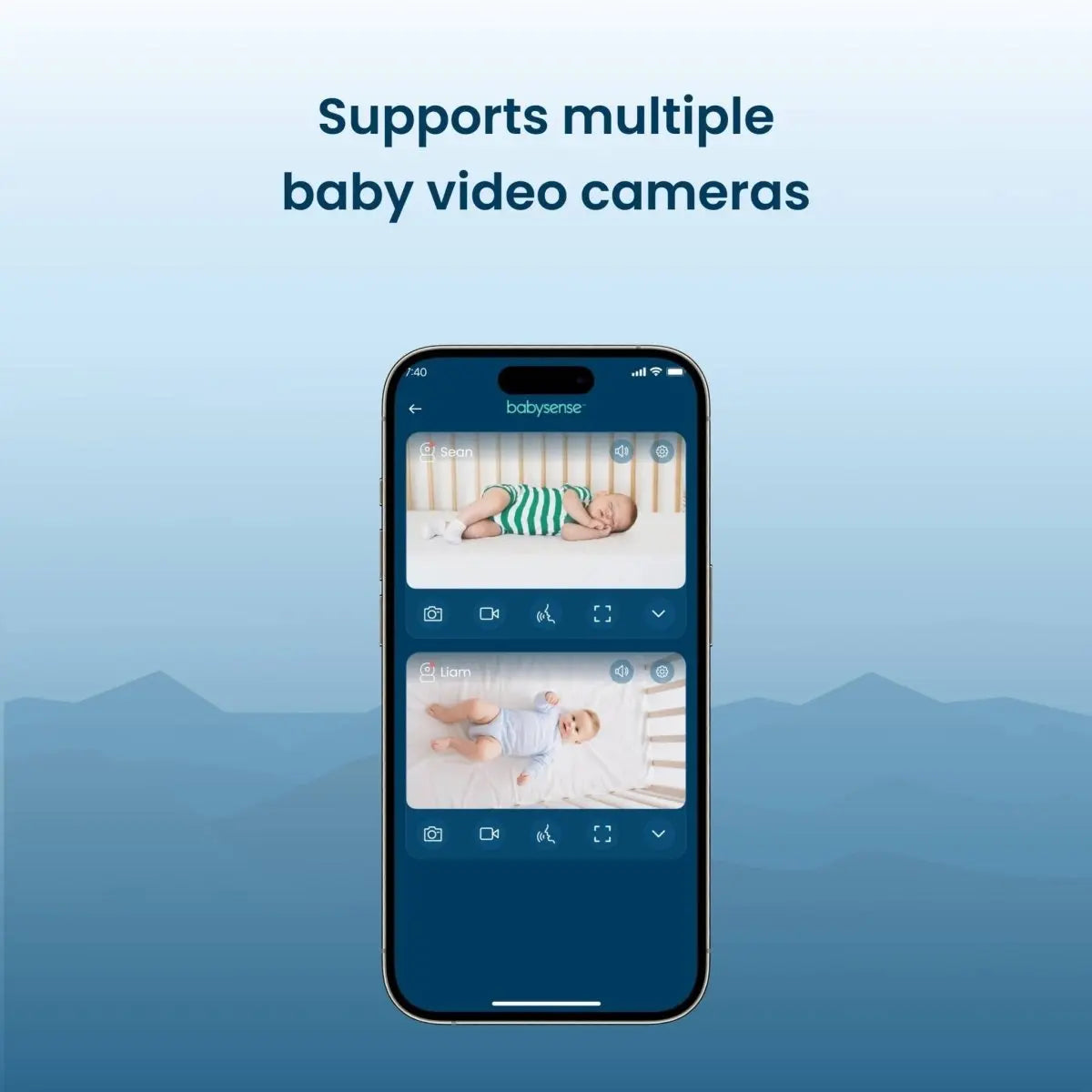 Babysense Safe Sleep Smart Nursery Video Baby Monitor with Breathing Motion Detection Night Light and Sound Machine Babysense