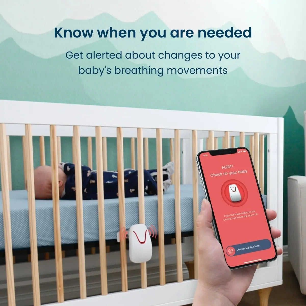 Babysense Safe Sleep Smart Nursery Video Baby Monitor with Breathing Motion Detection Night Light and Sound Machine Babysense