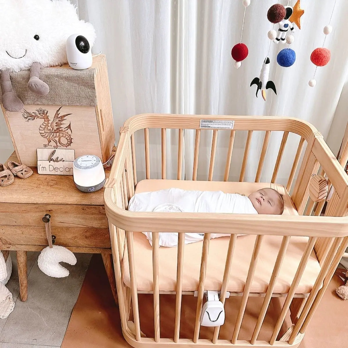 Babysense Safe Sleep Smart Nursery Video Baby Monitor with Breathing Motion Detection Night Light and Sound Machine Babysense