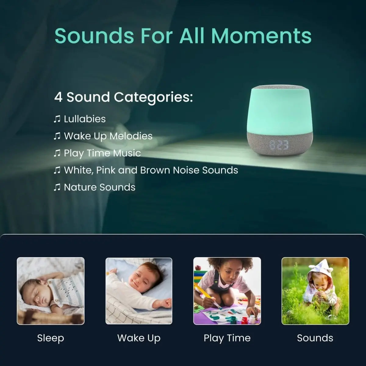 Babysense Safe Sleep Smart Nursery Video Baby Monitor with Breathing Motion Detection Night Light and Sound Machine Babysense