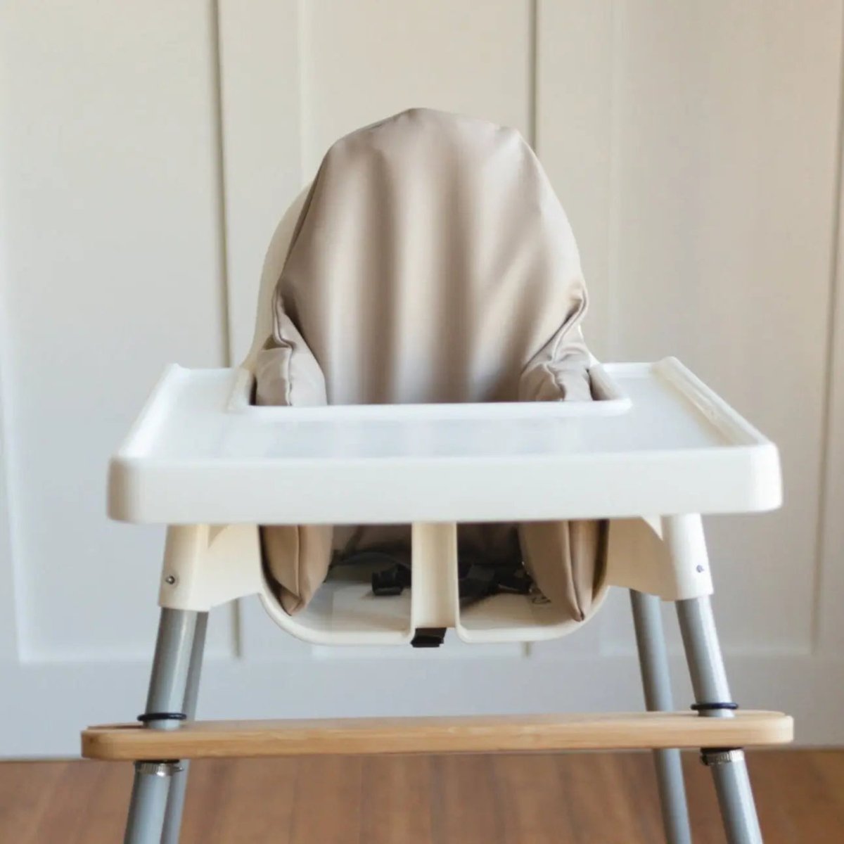 Little Joy Co. Beige Vegan Leather Cushion Cover Ikea Antilop Highchair - Everetts Place Boutique -