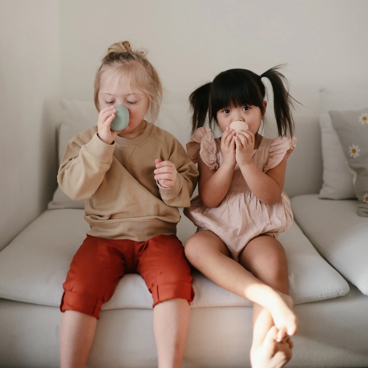 Silicone Starter Cup for Babies with Ribbed Texture and Weighted Base for Easy Transition from Bottle to Cup Mushie