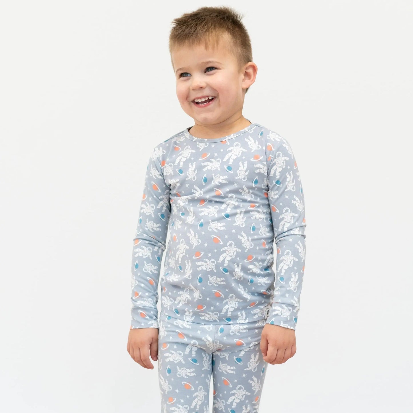 Big Kid Pajama Comfortable Long Sleeve Top and Pant Set with Cuffed Legs and Elastic Waistband Sweet Bamboo