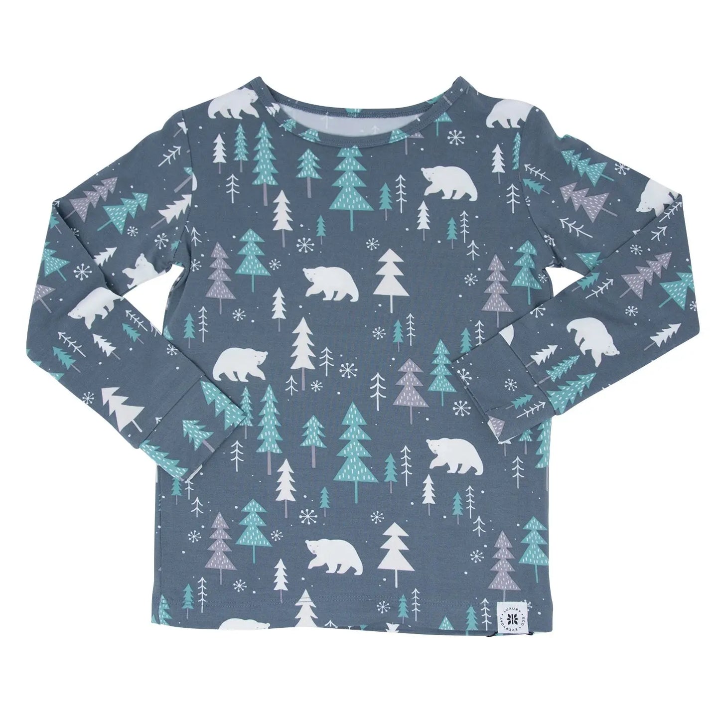 Big Kid Pajama Set Long Sleeve Top and Long Pant Holiday Sleepwear Sweet Bamboo