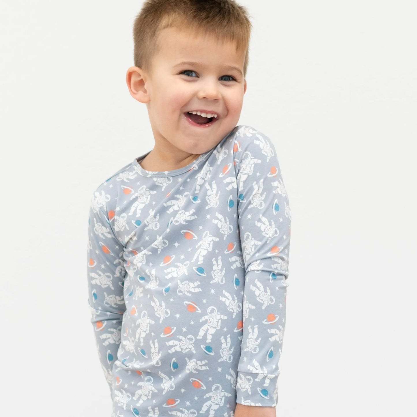 Big Kid Pajama Comfortable Long Sleeve Top and Pant Set with Cuffed Legs and Elastic Waistband Sweet Bamboo