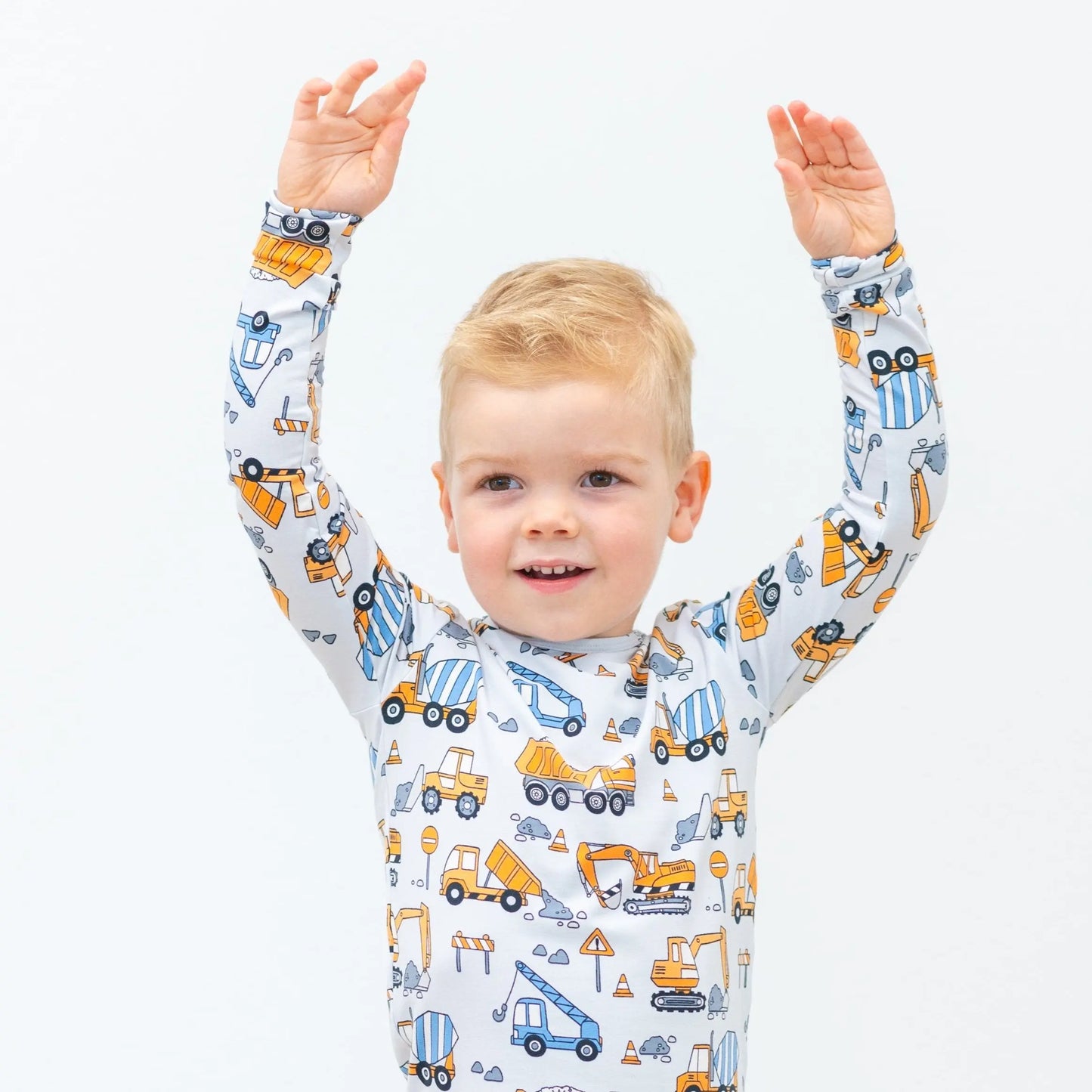 Big Kid Pajama Comfortable Long Sleeve Top and Pant Set Cuffed Legs Elastic Waistband Sweet Bamboo