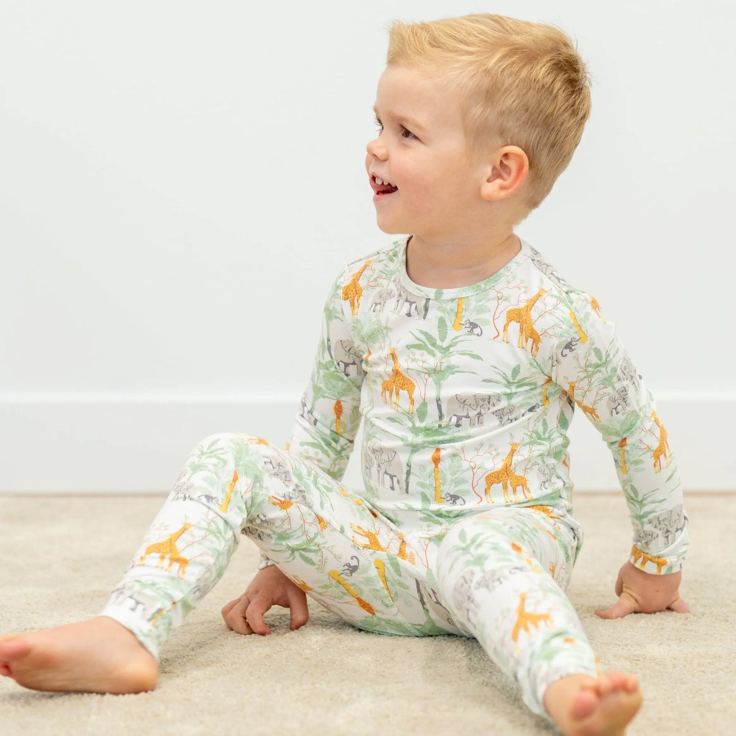 Big Kid Pajama Long Sleeve Top and Pant Set Comfortable Bedtime Wear Sweet Bamboo