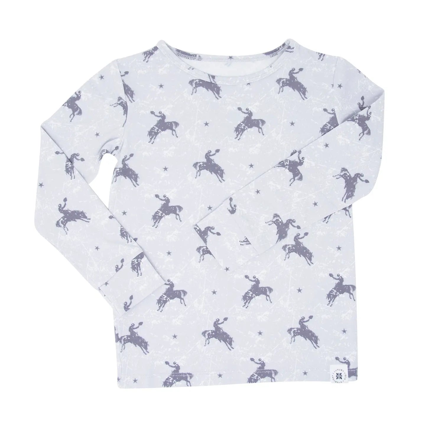 Big Kid Pajama Comfortable Long Sleeve Top Cuffed Legs Elastic Waistband Adorable Sleepwear Sweet Bamboo