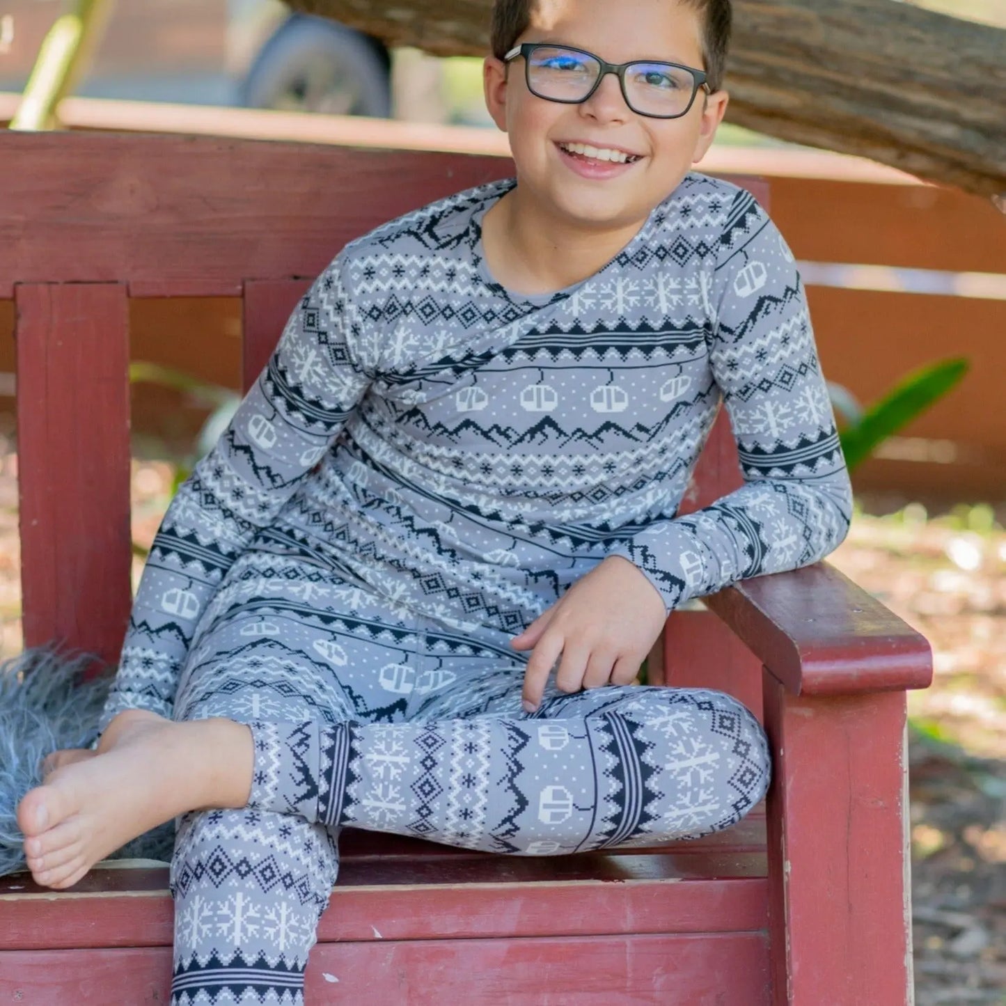 Big Kid Pajama Set for Holiday Comfort and Fun Sweet Bamboo