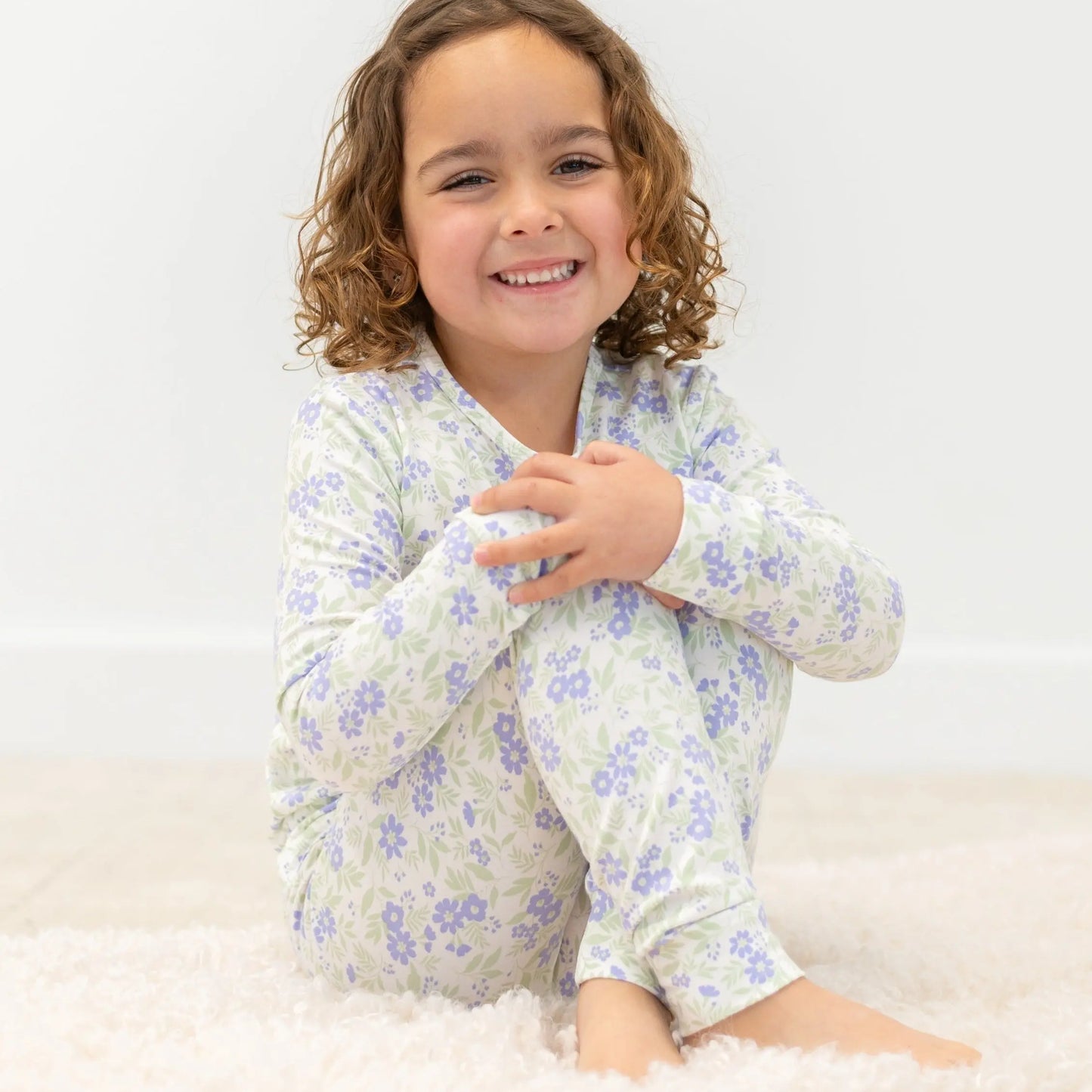 Big Kid Pajama Set Comfortable Long Sleeve Top and Cuffed Pants Perfect for Bedtime Sweet Bamboo