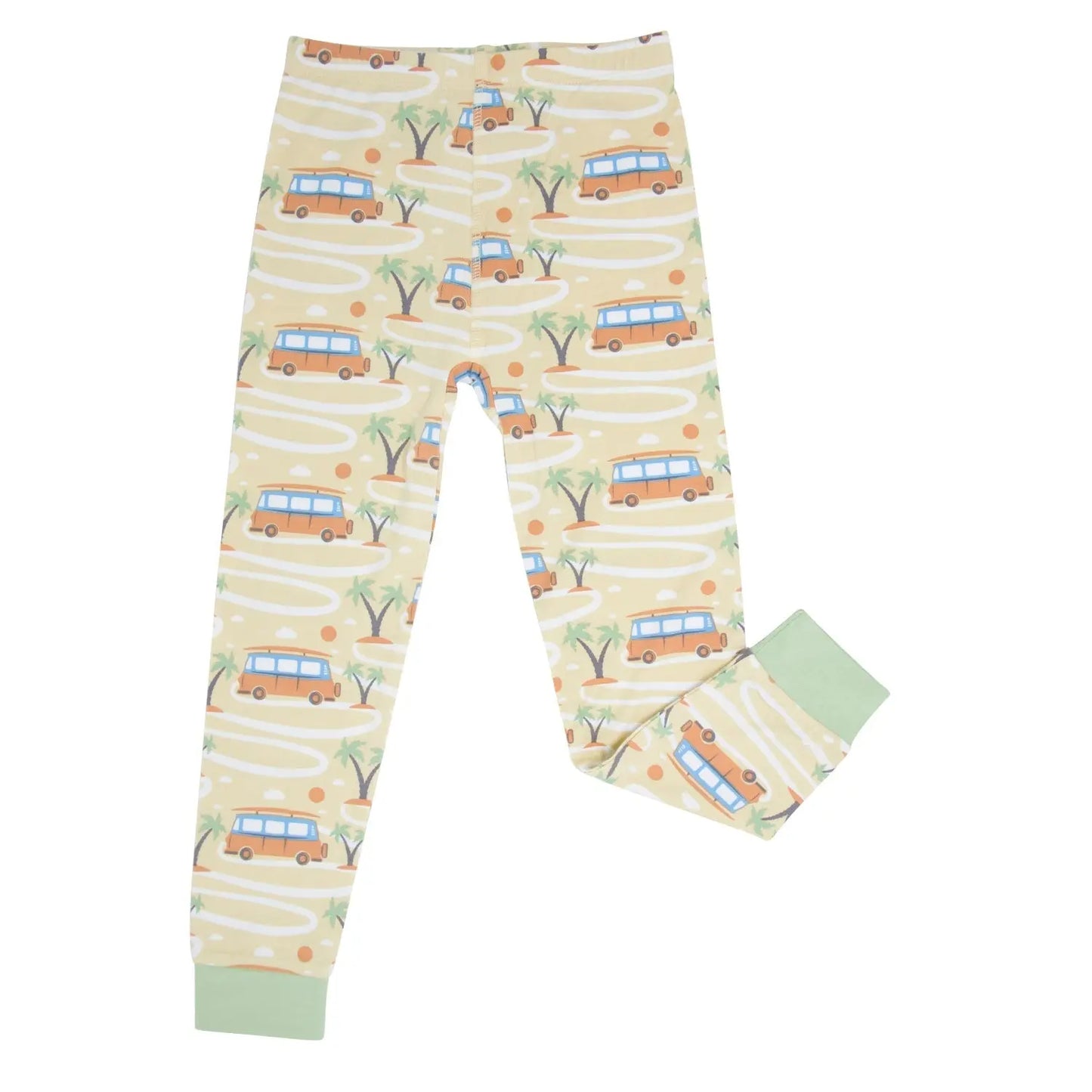Big Kid Pajama Comfortable Long Sleeve Top and Long Pant with Cuffed Legs and Elastic Waistband Sweet Bamboo