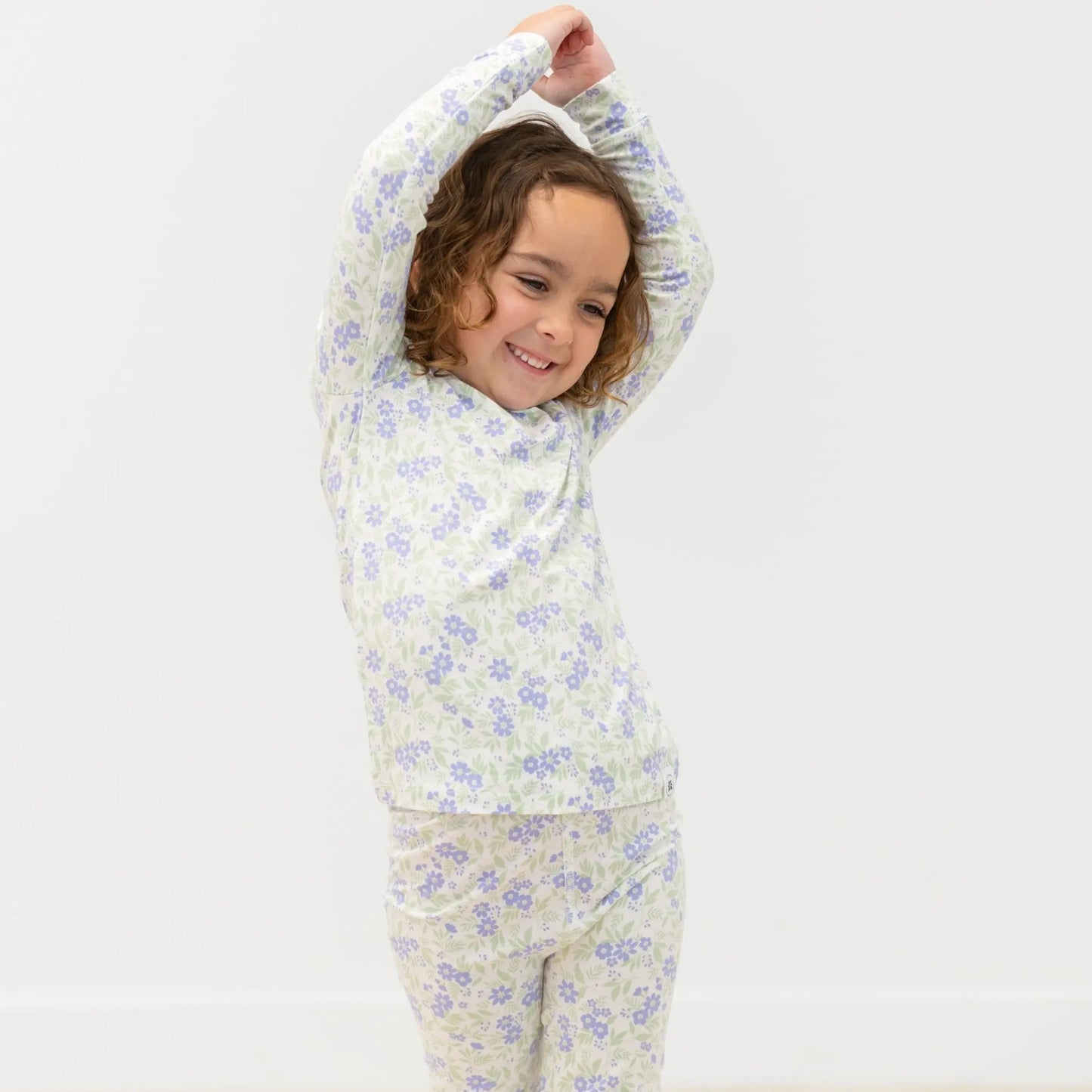 Big Kid Pajama Set Comfortable Long Sleeve Top and Cuffed Pants Perfect for Bedtime Sweet Bamboo