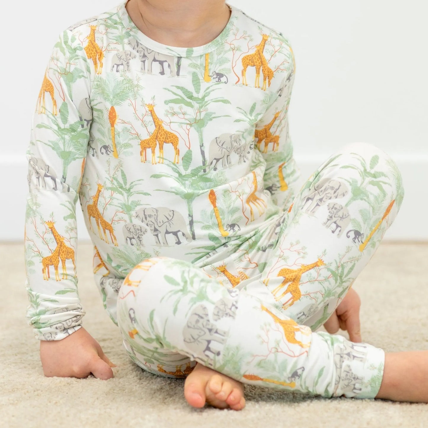 Big Kid Pajama Long Sleeve Top and Pant Set Comfortable Bedtime Wear Sweet Bamboo