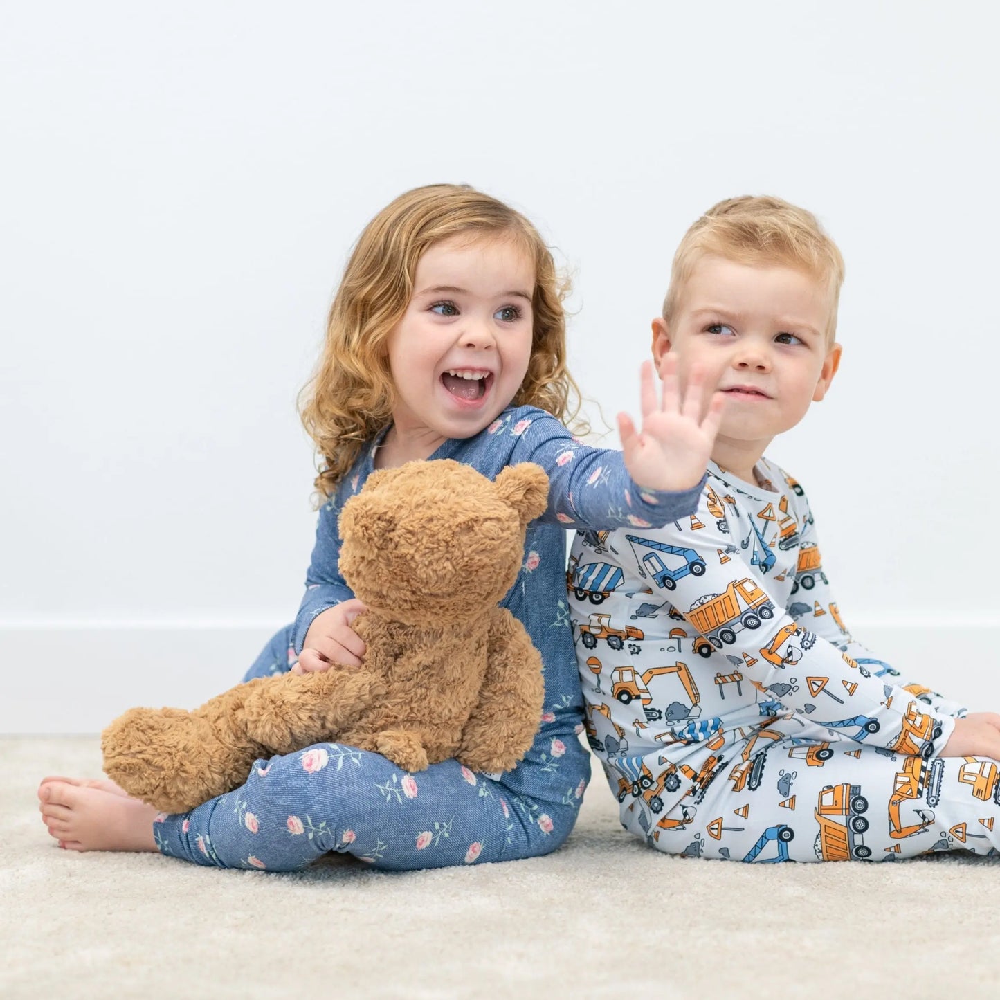 Big Kid Pajama Set Comfortable Long Sleeve Top and Pant Cuffed Legs Elastic Waistband Ideal for Bedtime Sweet Bamboo