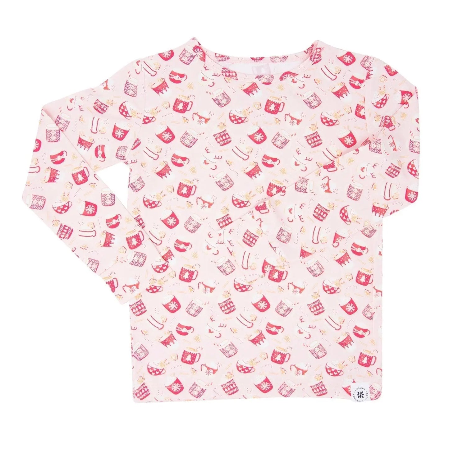 Big Kid Pajama Long Sleeve Top and Pants Holiday Sleepwear Sweet Bamboo