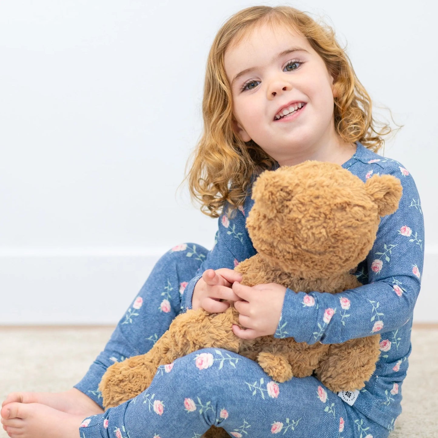 Big Kid Pajama Set Comfortable Long Sleeve Top and Pant Cuffed Legs Elastic Waistband Ideal for Bedtime Sweet Bamboo