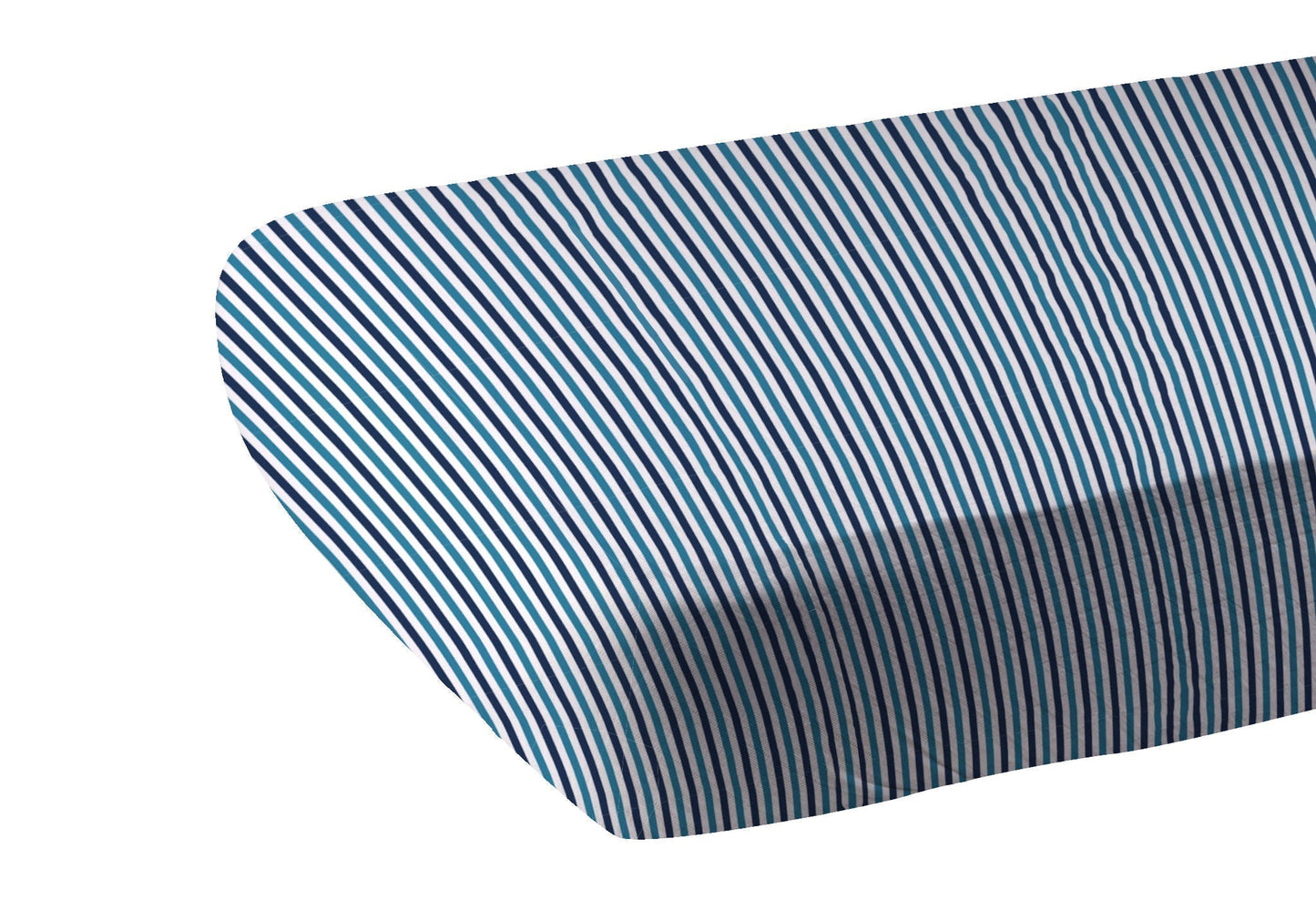 Blue and White Stripe Bamboo Crib Sheet for Standard Mattresses 100 Percent Natural Muslin Soft and Breathable 28 x 52 Inches Newcastle Classics