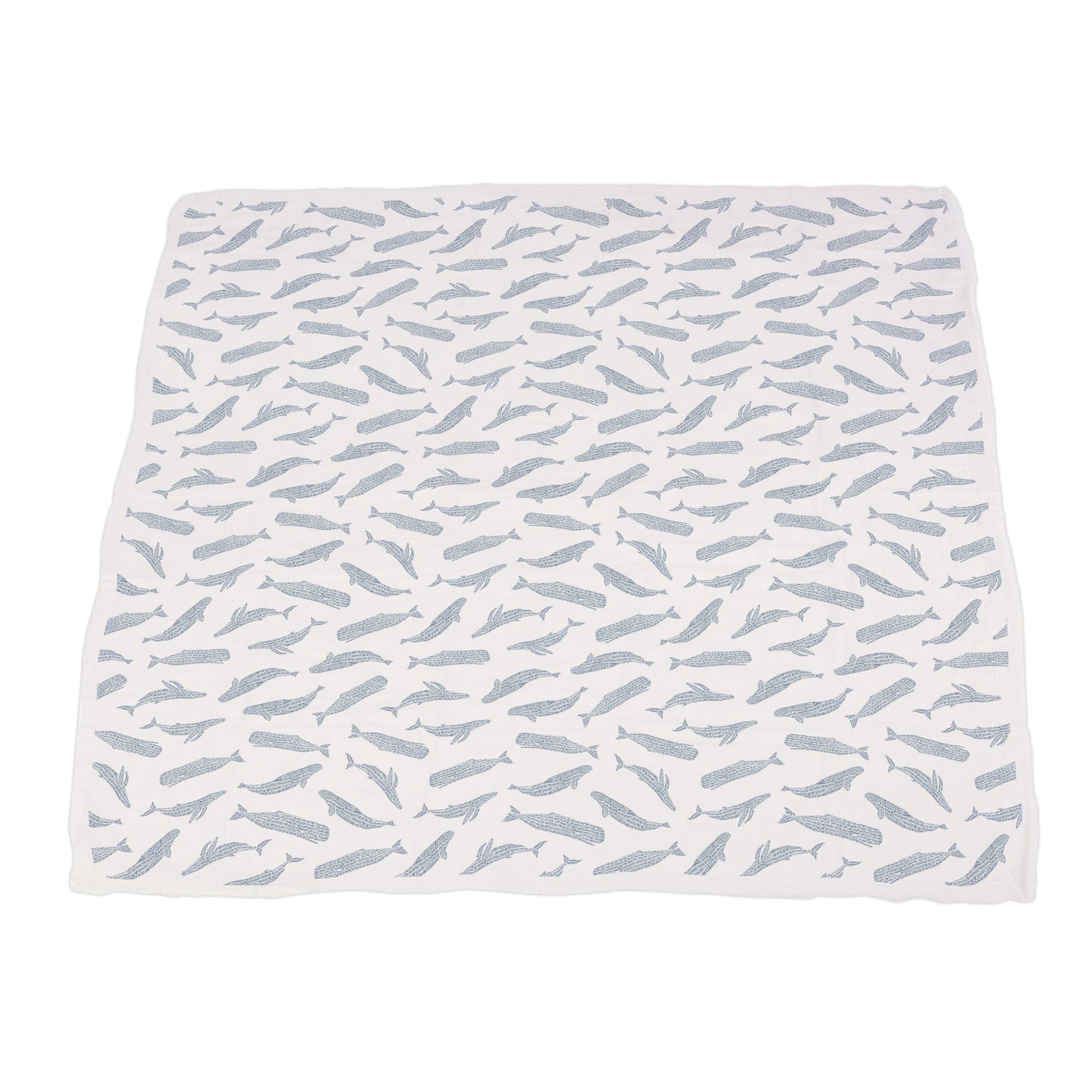 Blue Shadow Whales and Marina Sailboats Bamboo Muslin Blanket for Kids 47 x 47 Inches Newcastle Classics