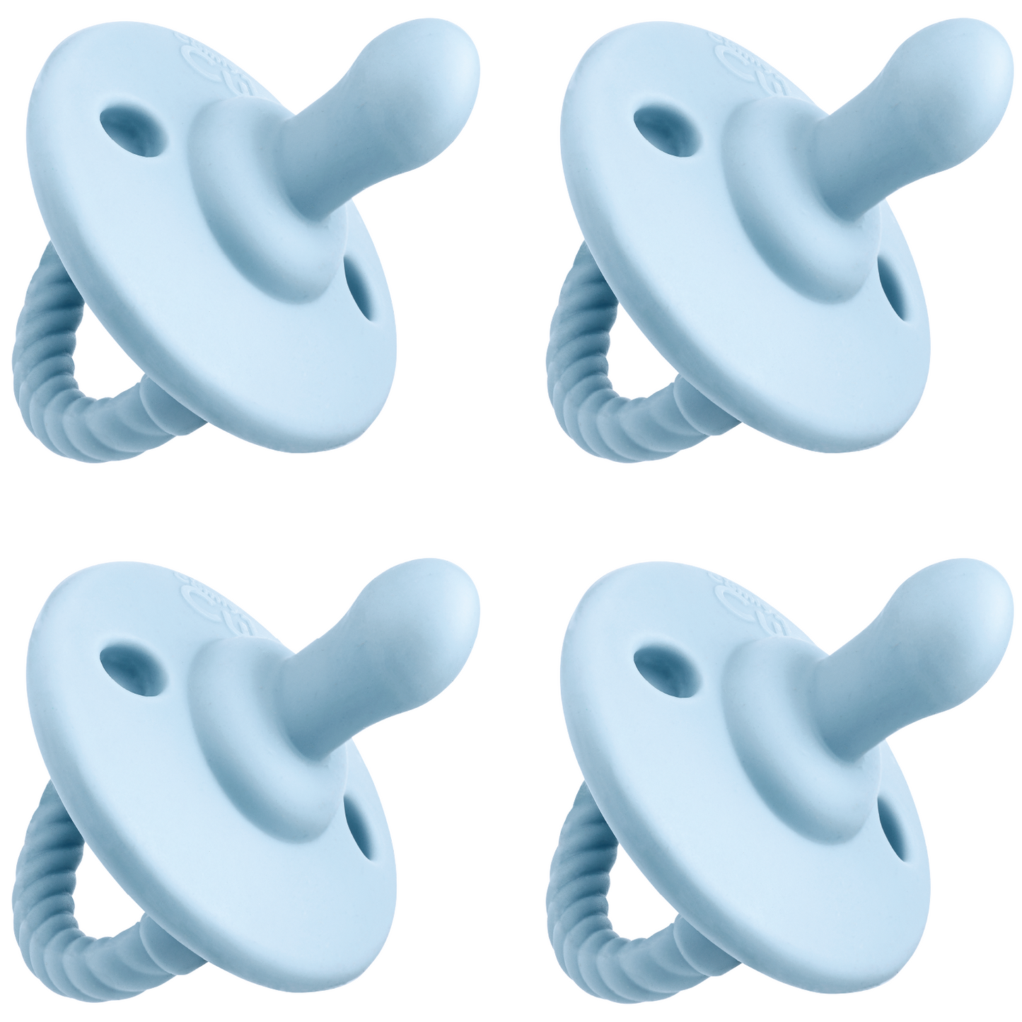 Sky Blue Pacifiers 4 Pack Silicone BPA Free For Babies Comfy Cubs Everetts Place: Online Boutique 12.99