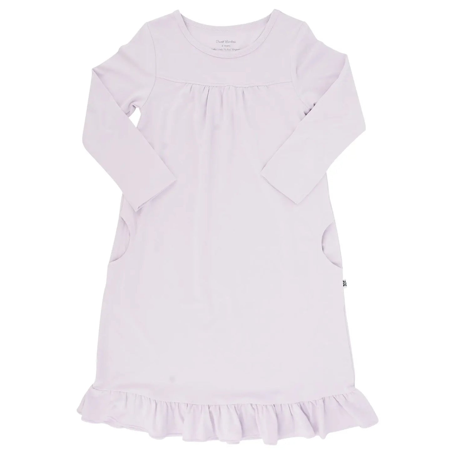 Boho Dress for Girls with Ruffles Long Sleeves and Double Sided Pockets Sweet Bamboo