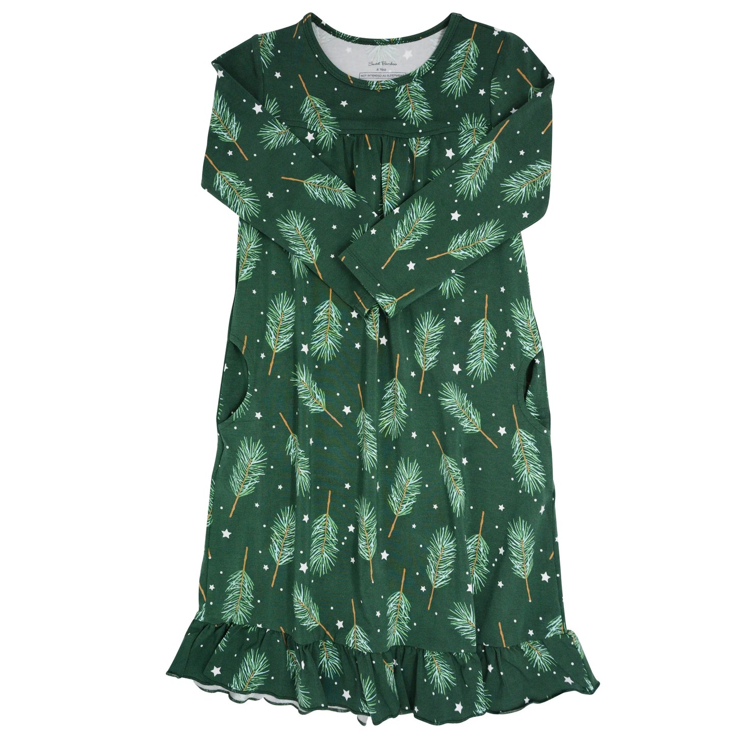 Boho Dress for Girls with Ruffles Long Sleeves and Pockets Sweet Bamboo