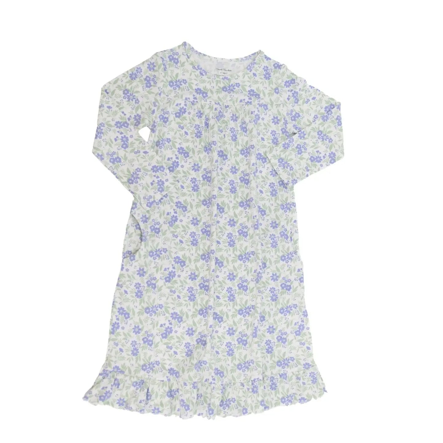 Boho Dress For Little Girls With Ruffles And Pockets Tea Length Long Sleeve Sweet Bamboo