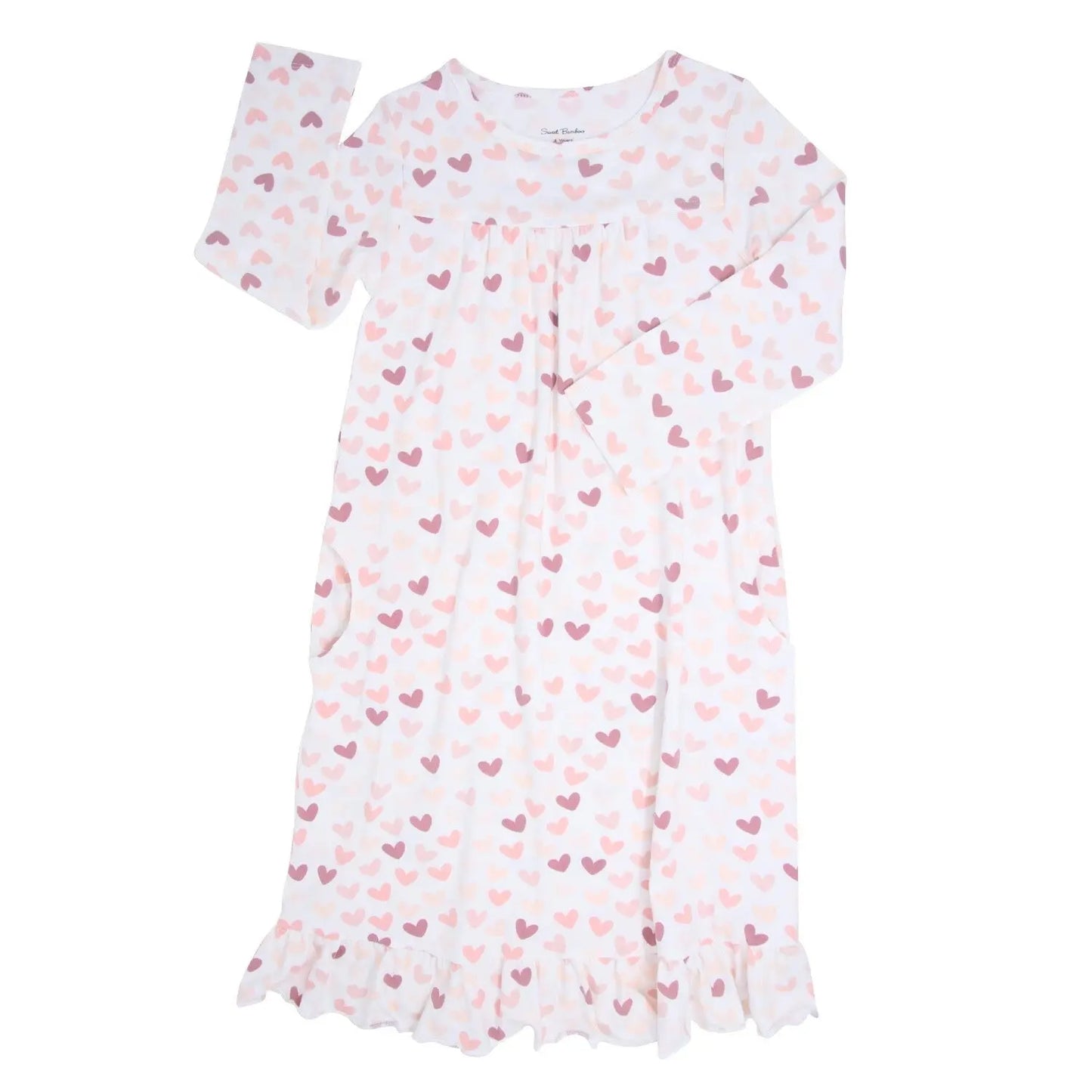 Boho Dress for Girls with Ruffles Long Sleeves and Pockets Sweet Bamboo
