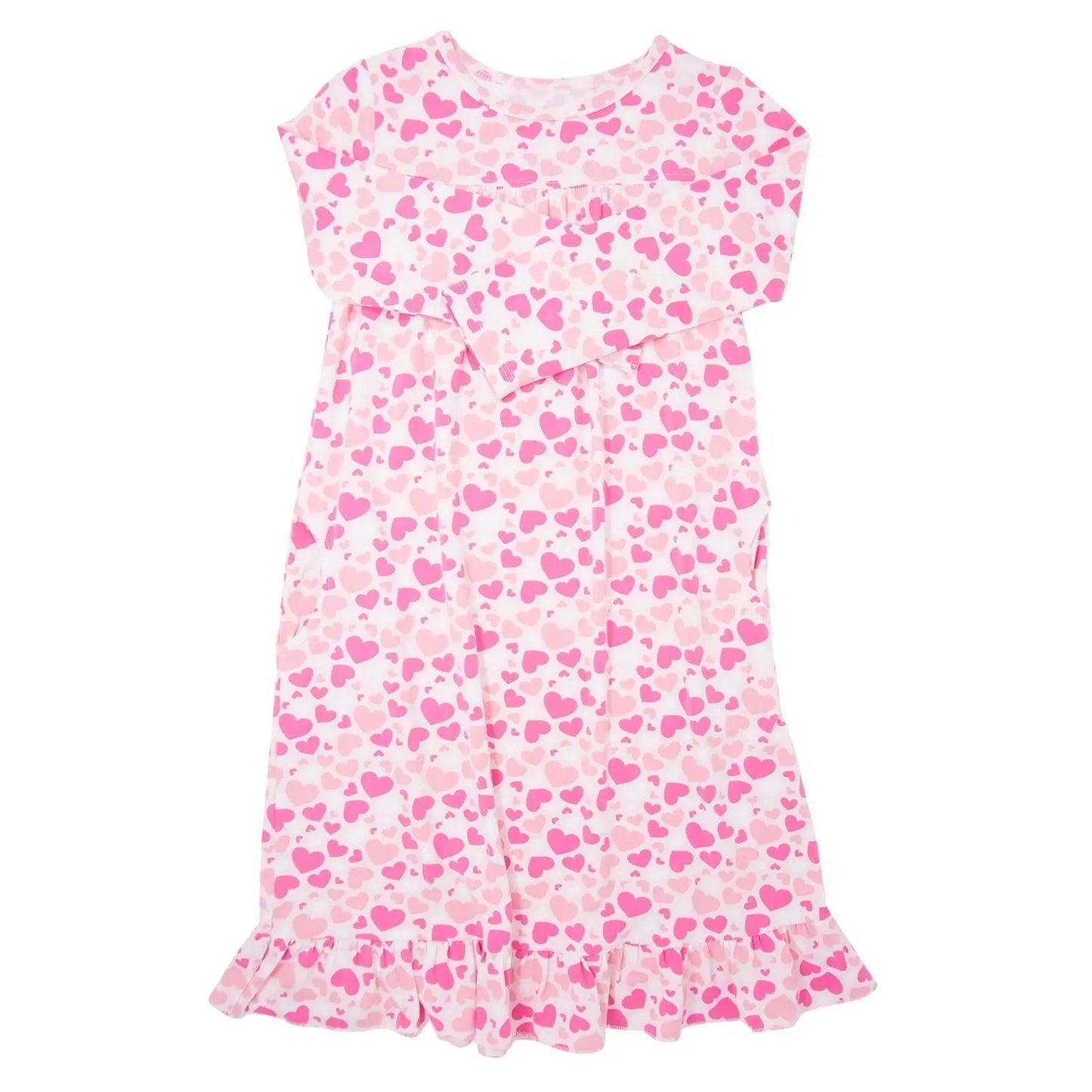 Boho Tea Length Dress with Ruffles and Pockets for Women Sweet Bamboo