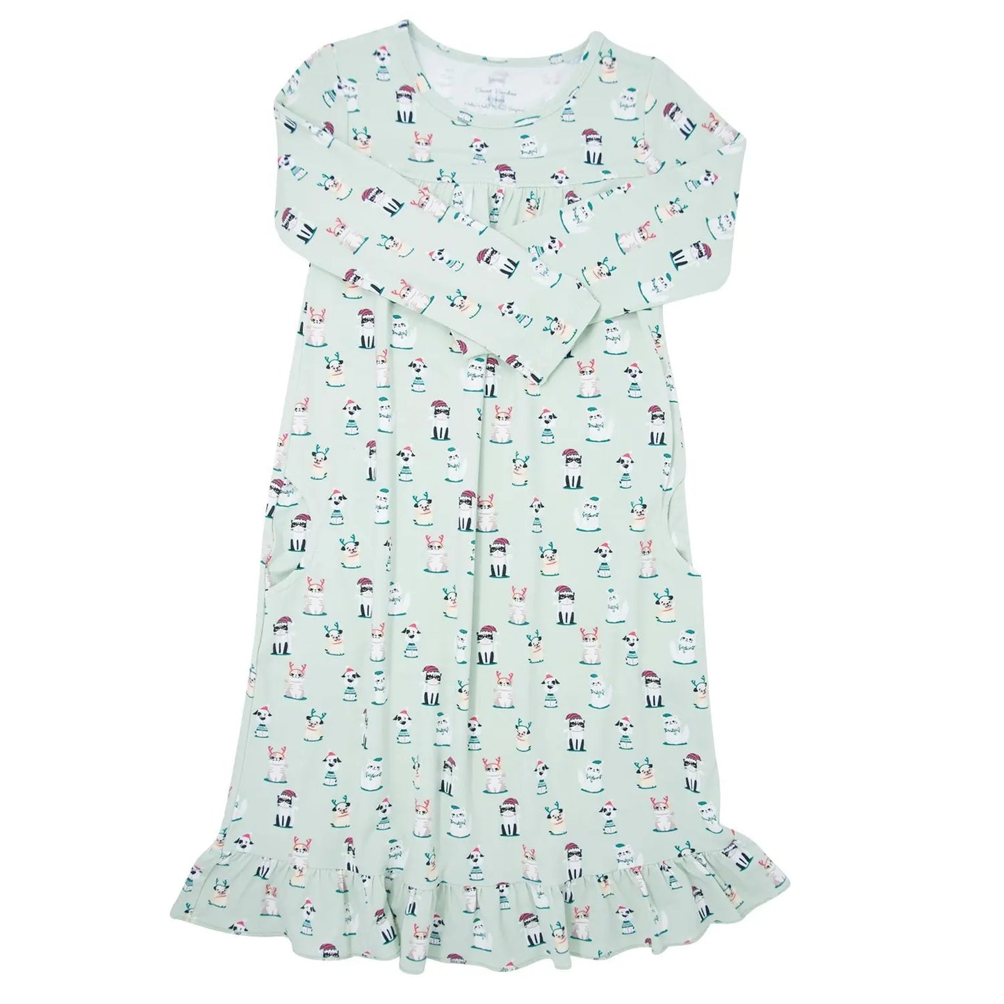 Boho Dress with Ruffles and Pockets for Comfortable Tea Length Style Sweet Bamboo