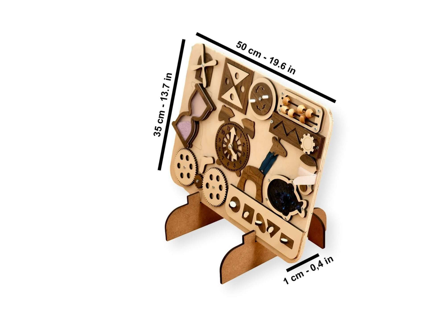 Wooden Montessori Busy Board for Toddlers 12 Activities Kidodido Everetts Place: Online Boutique