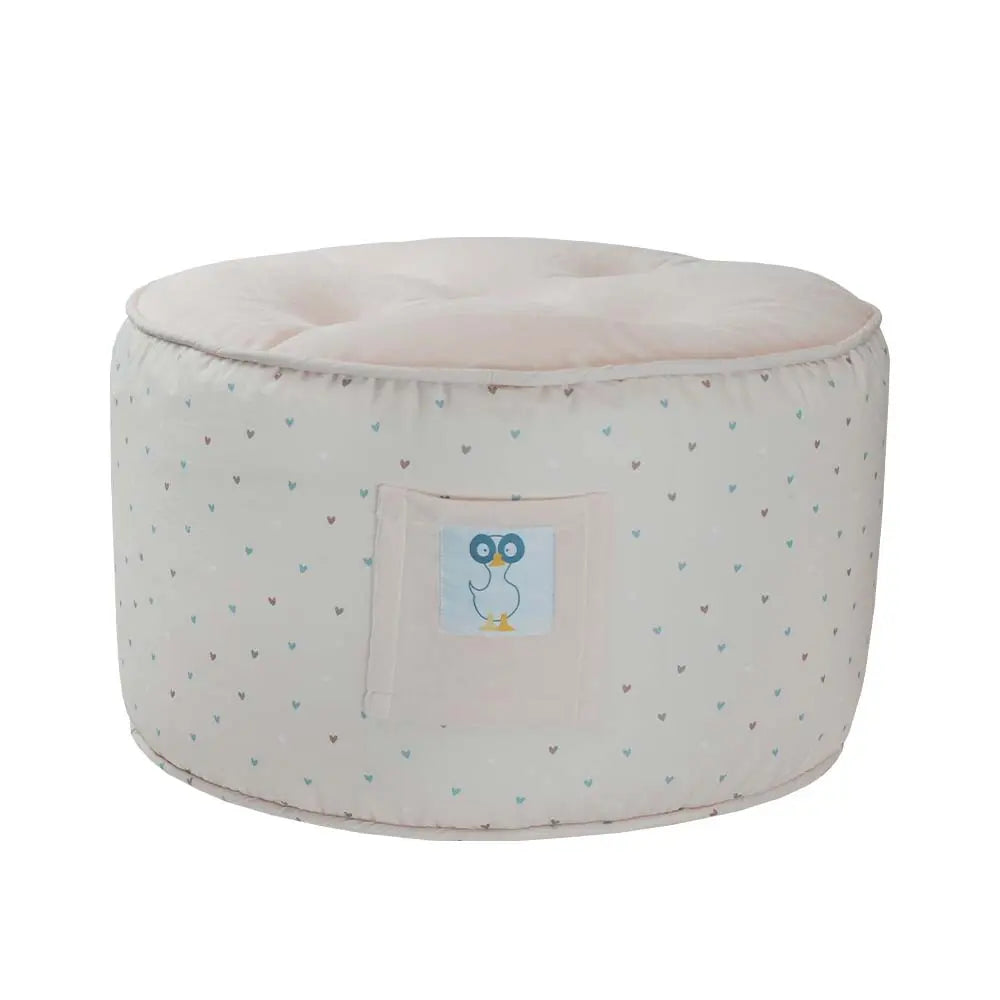Hearts Toddler Pouf Versatile Furniture Accent Piece for Kids Room.