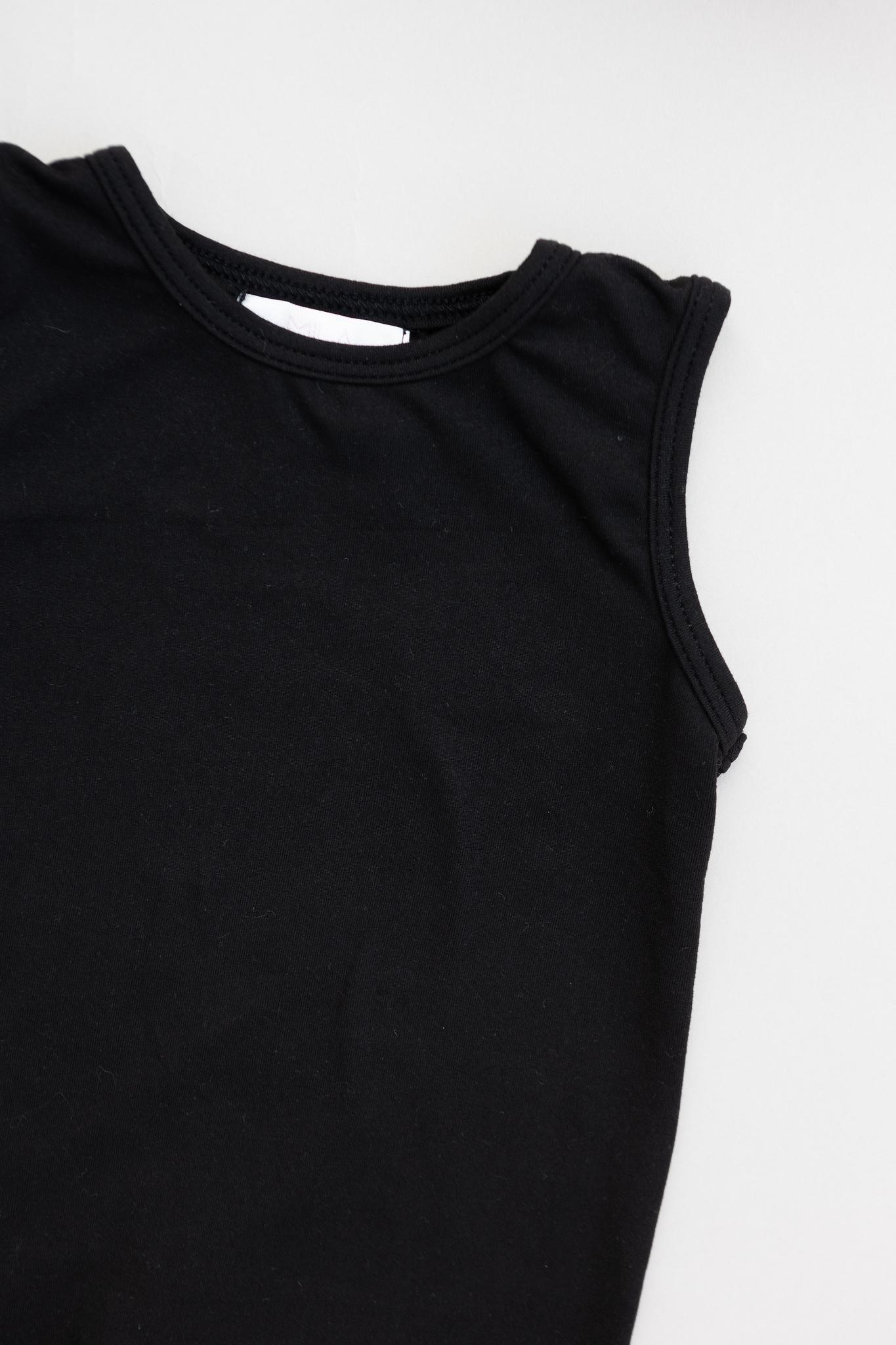Mila & Rose ® Black Tank One Piece Jogger for Kids Mila Rose Unisex - Apparel & Accessories > Clothing > Baby & Toddler Clothing > Baby One-Pieces Tank One Piece Unisex