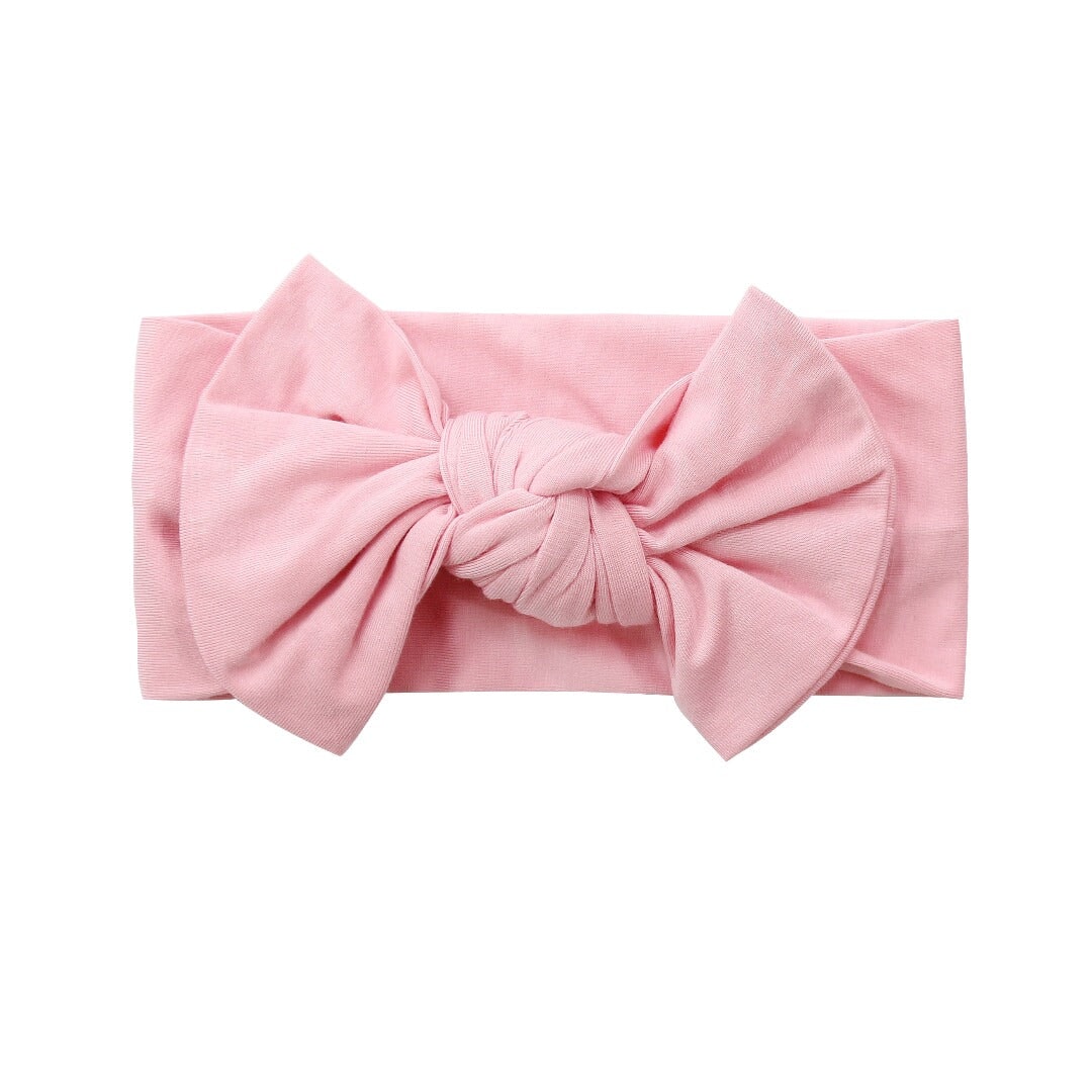 Sweet Bamboo Candy Pink Knotted Baby Bow Hair Accessory For Comfort - Accessories