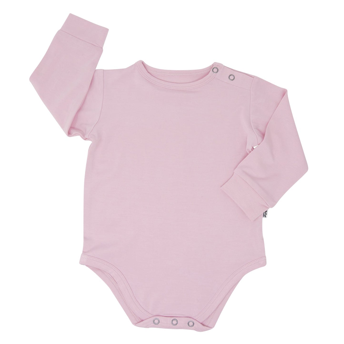 Candy Pink Long Sleeve Baby Bodysuit Snap Closure Soft Sweet Bamboo Everetts Place: Online Boutique